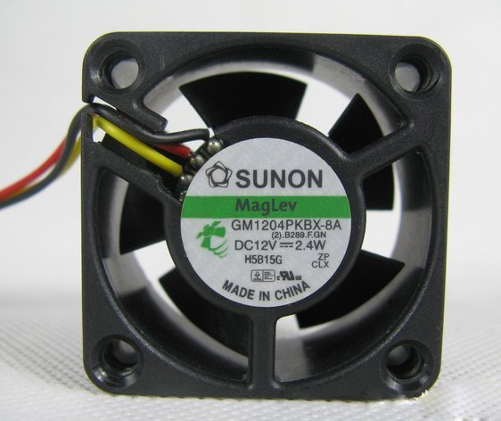 SUNON 4020 GM1204PKBX-8A square cooling fan with 12V 2.4W 3-wires