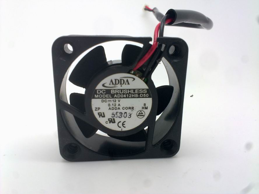 square Cooler of ADDA 4015 AD0412HB-D50 with 12V 0.12A 2-Wires