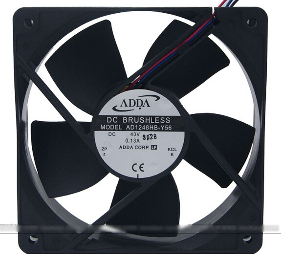 ADDA AD1248HB-Y56 12Cm Dual Balls Bearing Cooling fan with 40V 0.13A  3 Wires