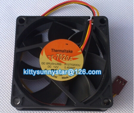 Original T&T 7020 R127020DU 12V 0.3A 3Wire TT-7020A 7cm Cooling Fan