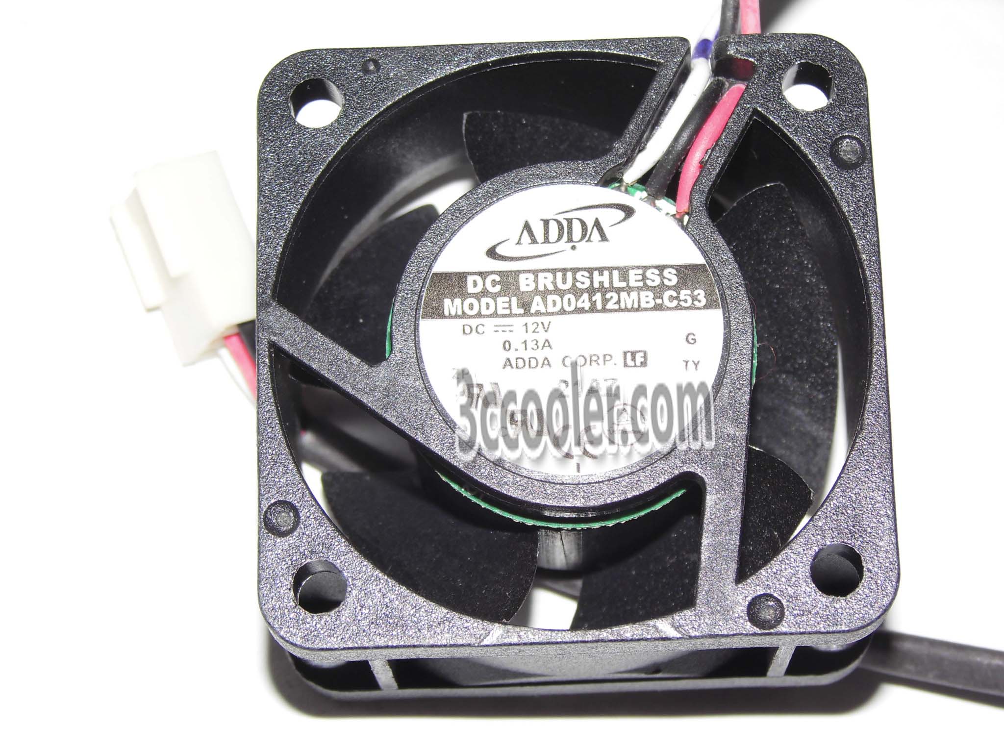 ADDA 40x20mm AD0412MB-C53 12V 0.13A 3 Wires 3 Pins Case Fan 4CM Inverter Cooler