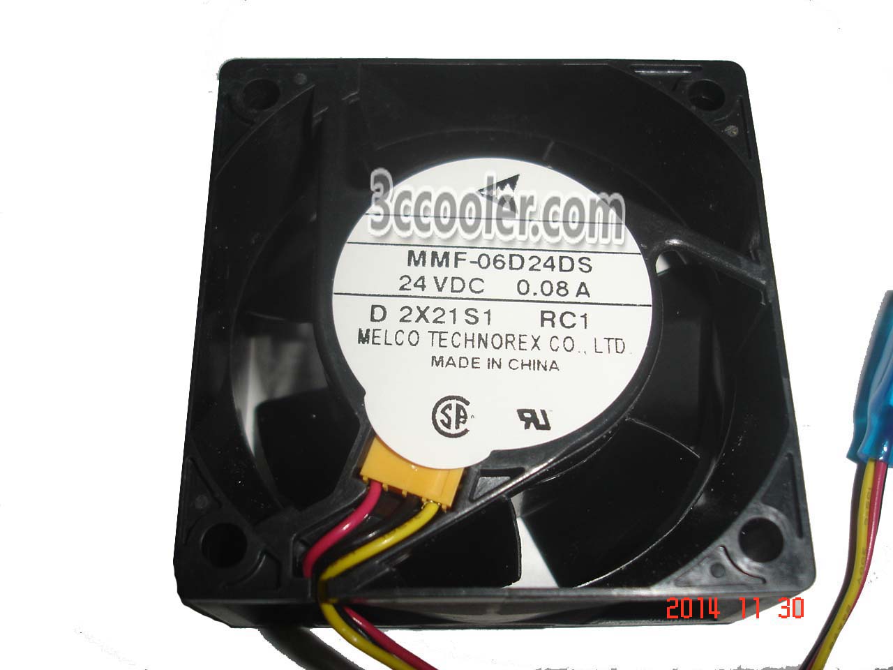 Melco 6025 60*25mm MMF-06D24DS RC1 24V 0.08A 3 Wires 3 Pins Case fan 6CM inverter ABB fanuc server cooler