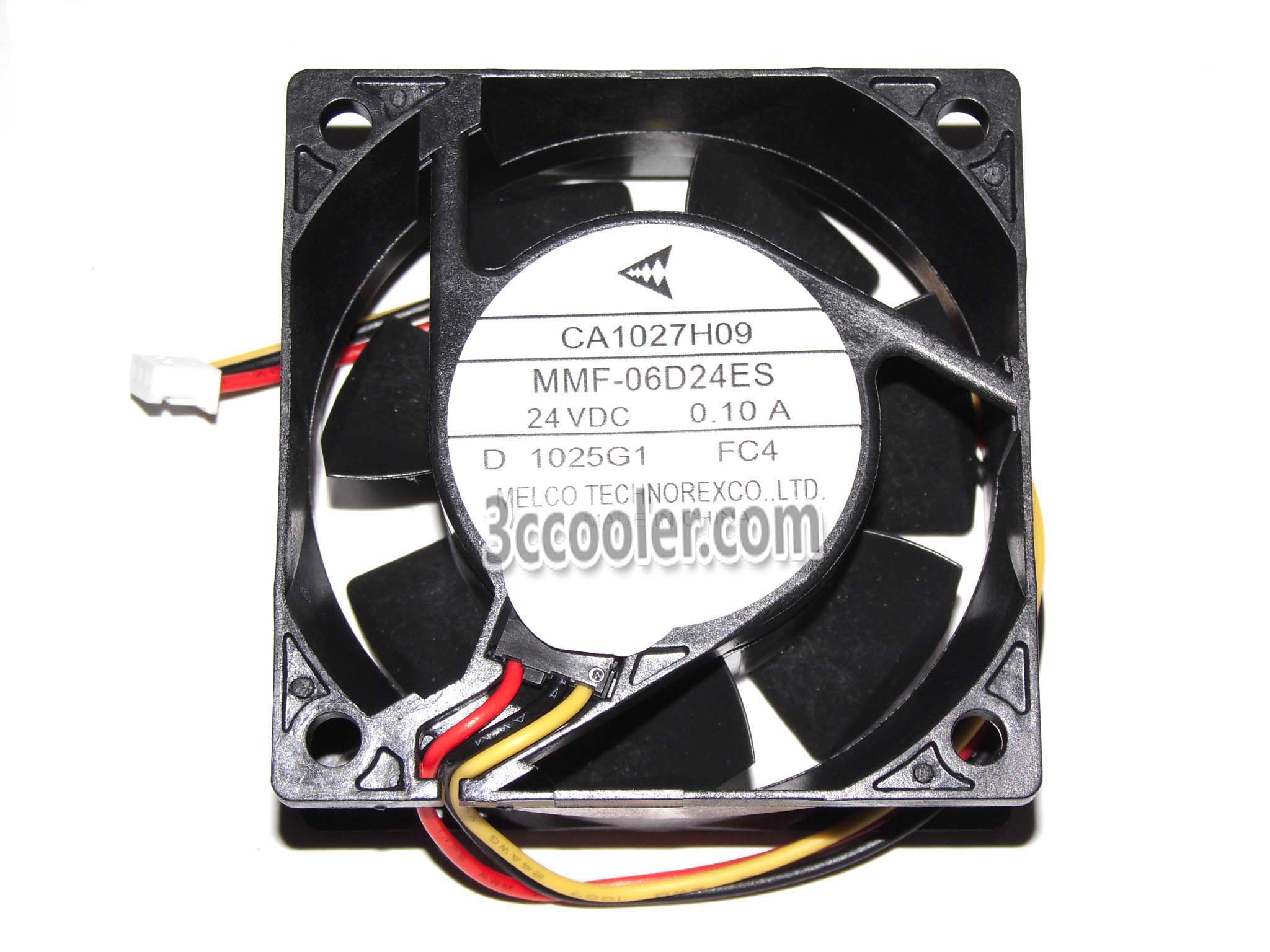 Original Melco 6CM 60*25mm MMF-06D24ES FC4 CA1027H09 24V 0.1A 3 Wires 3 Pins Case fan for YASKAWA PLC ABB