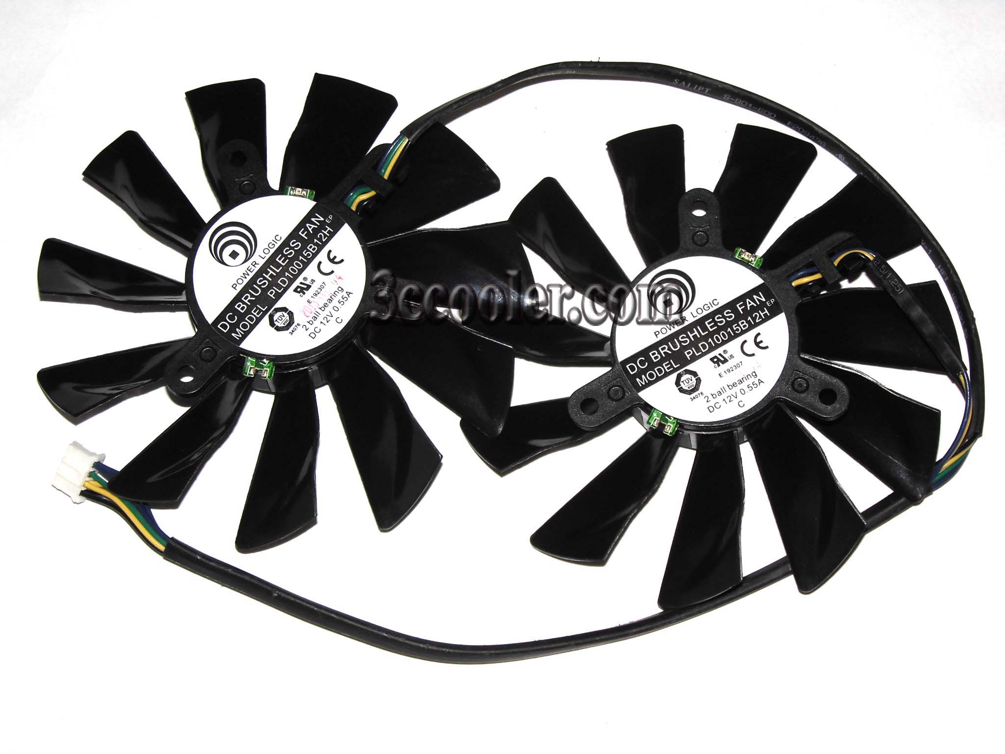 Original Power Logic PLD10015B12H 12V 0.55A 4Wire Graphic card fan For MSI R9 270X R9-280X R9-270X R7-260X  GTX770