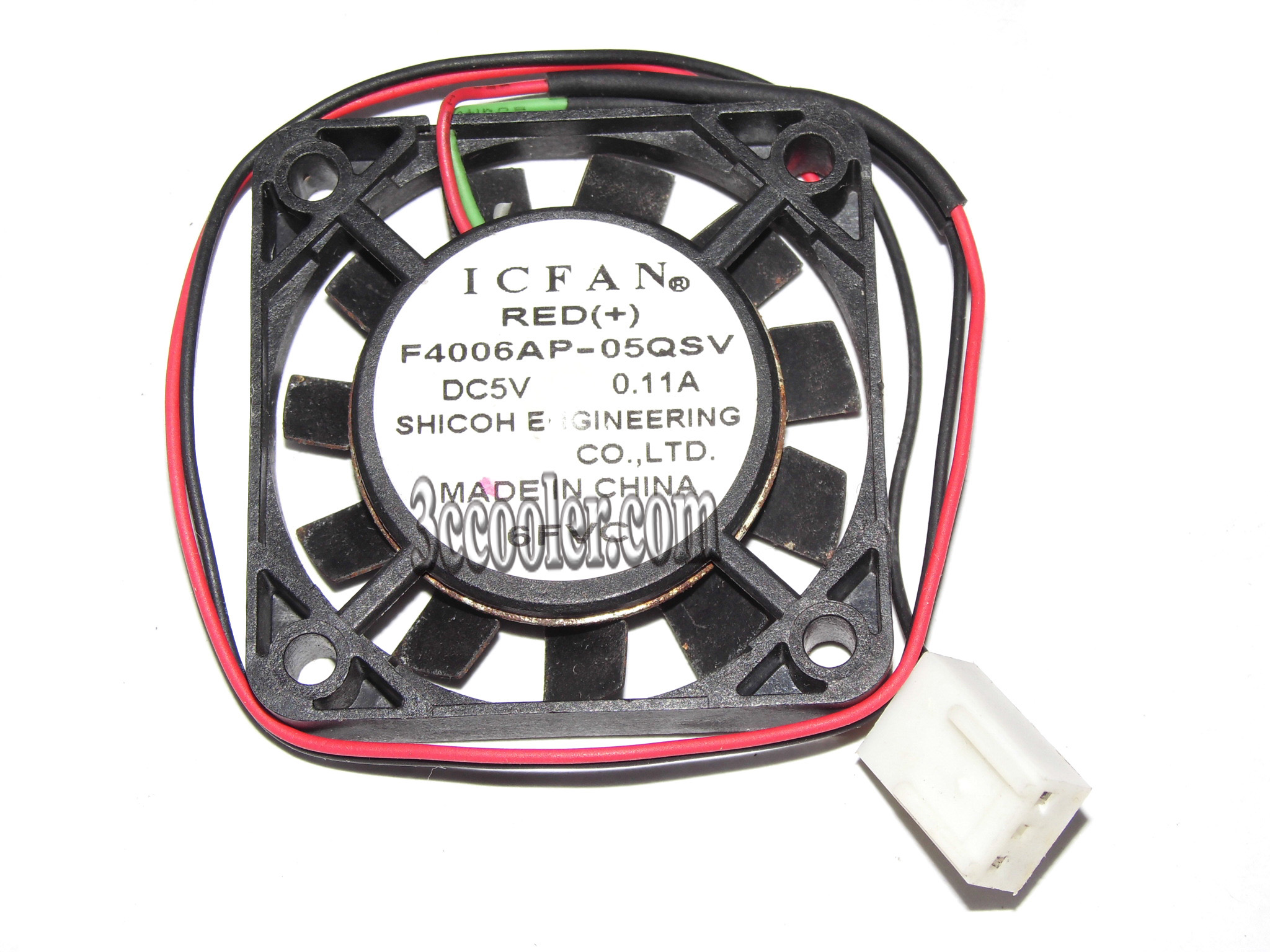 Shicoh ICFAN 4CM 40*06mm F4006AP-05QSV 5V 0.11A 2 wires 2 pins Case Fan switch / Inverter cooler
