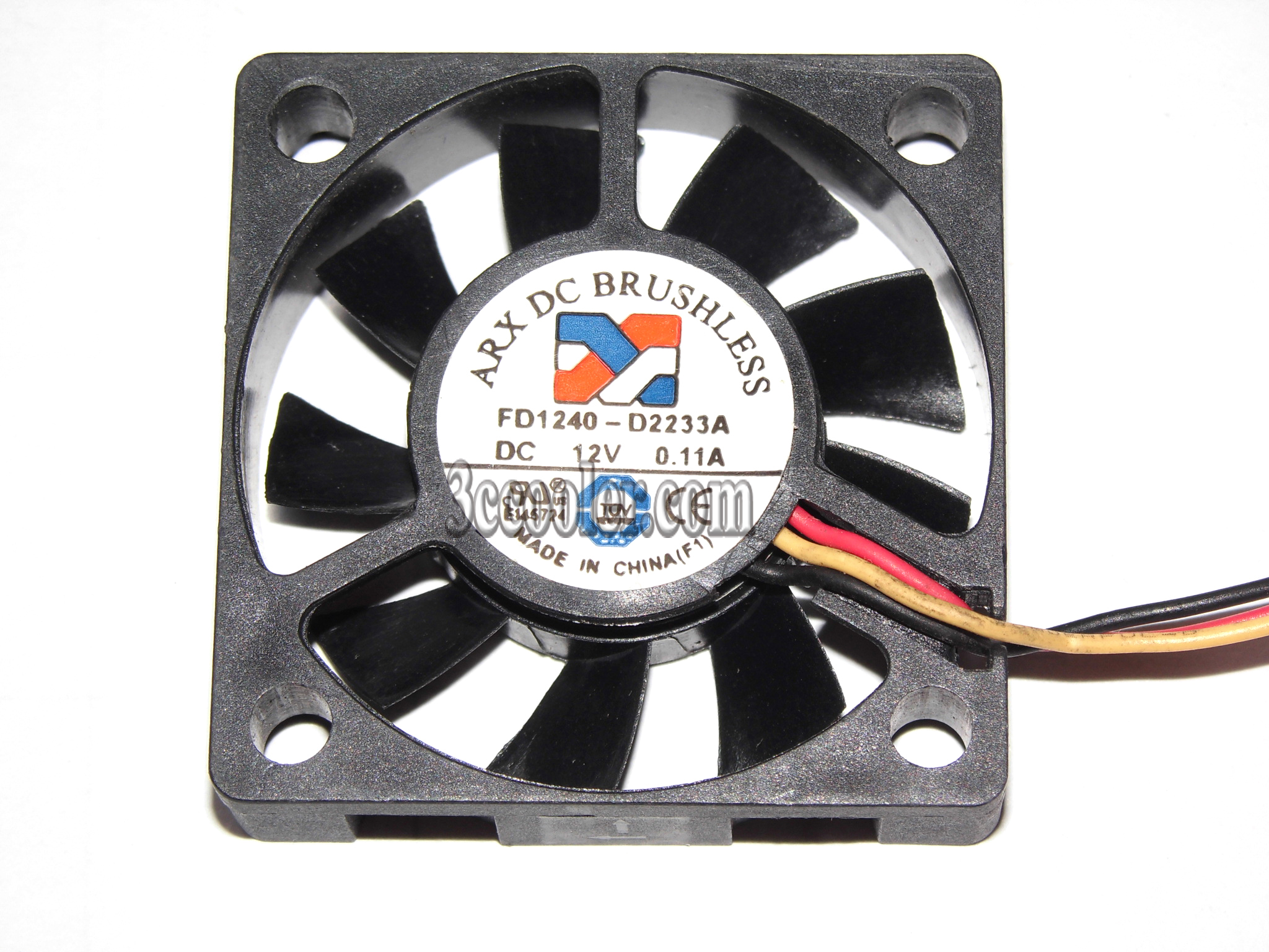 ARX 40*10mm 4cm FD1240-D2233A 12V 0.11A 3 wires 3 pins case fan switch cpu cooler