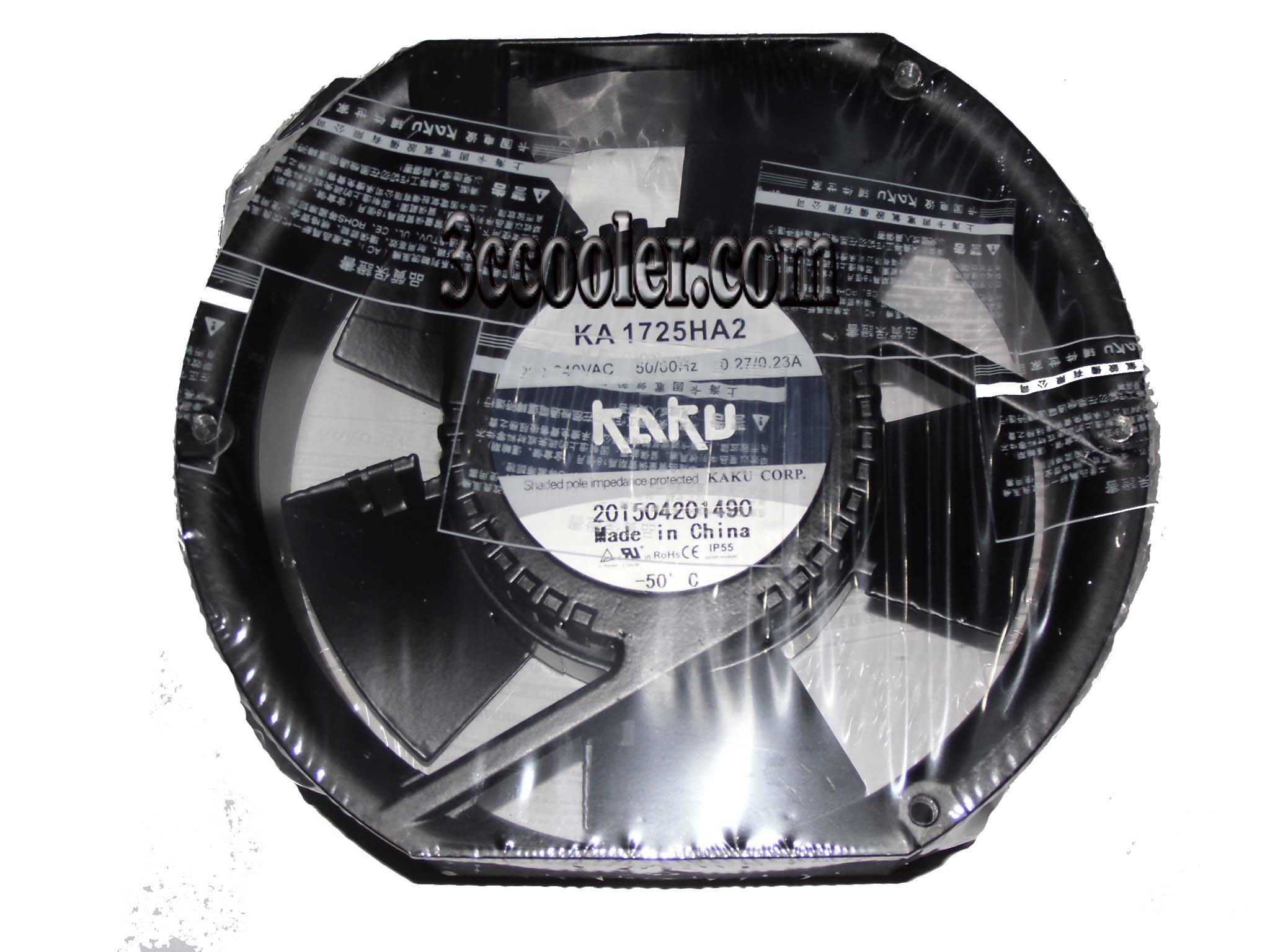 KAKU KA1725HA2 Ball 220/240V 50/60Hz 0.27/0.23A ball bearing 2 pins IP55 AC axial fan cabinet UPS inverter cooler