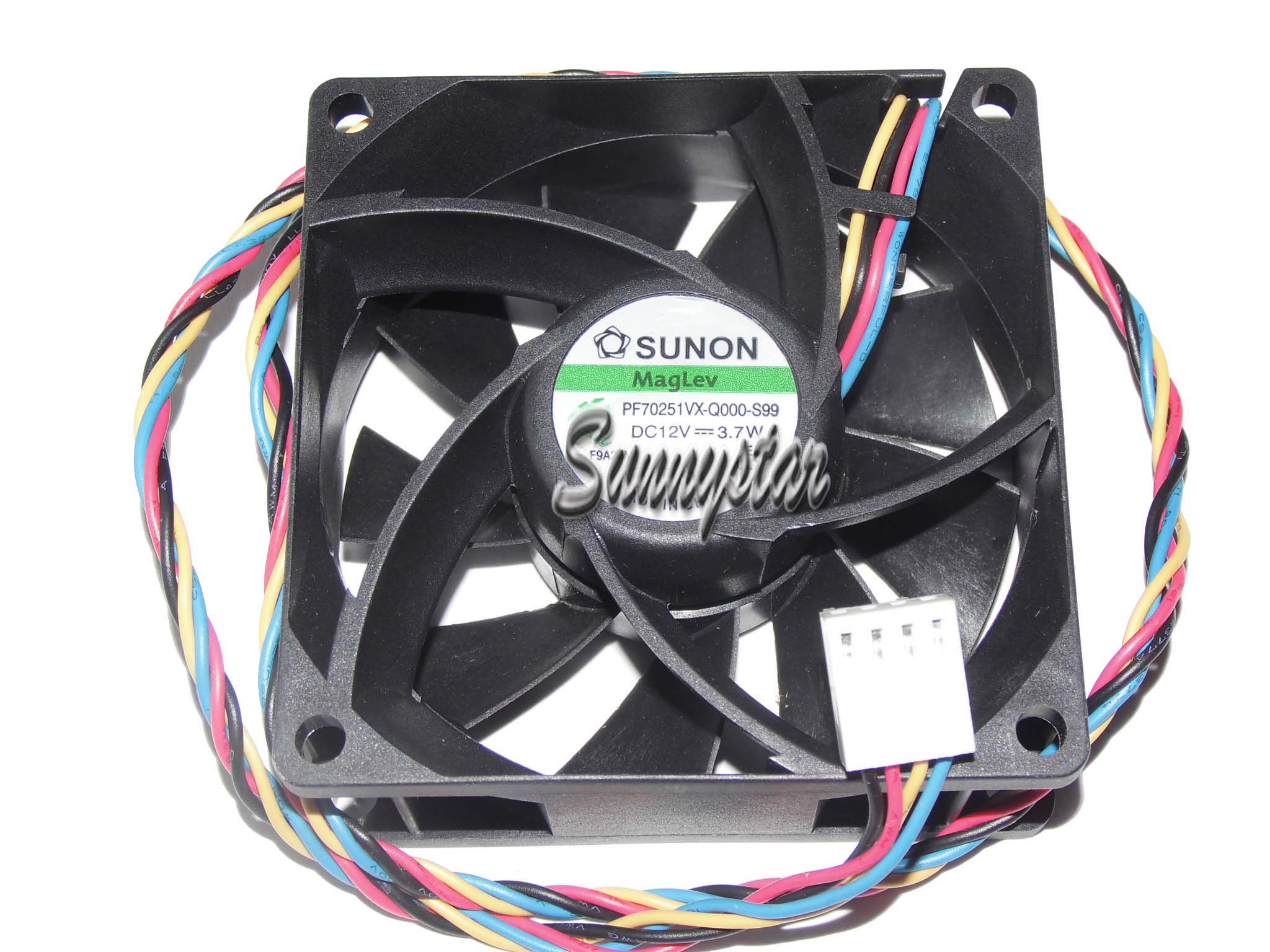 Square Cooler of SUNON 7025 PF70251VX-Q000-S99 with 12V 3.7W 4-Wires 4 Pins case fan cpu cooler