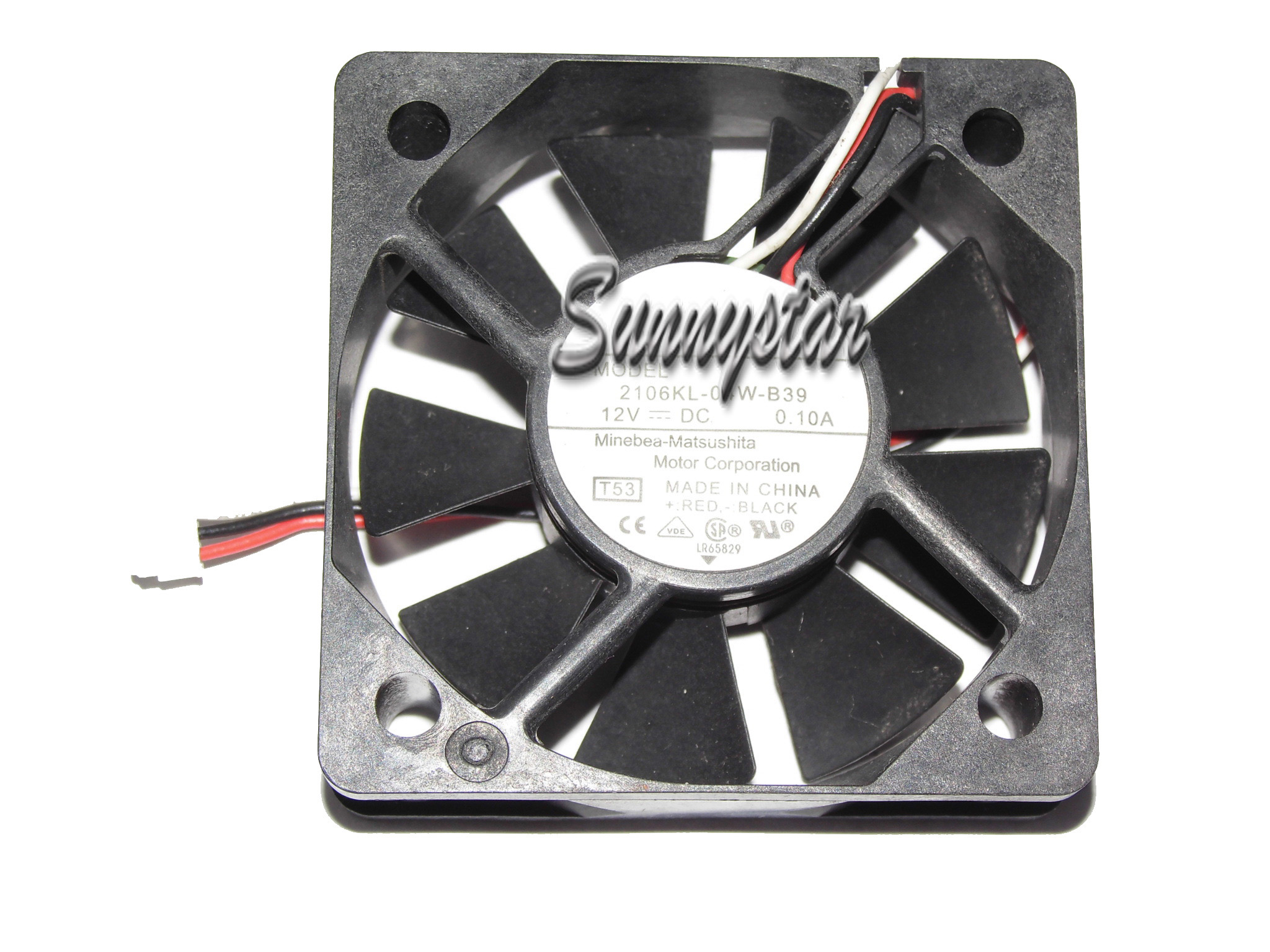 DC Square Cooler of NMB 50*15mm 2106KL-04W-B39 with 12V 0.1A 3-Wires 3 Pins case fan