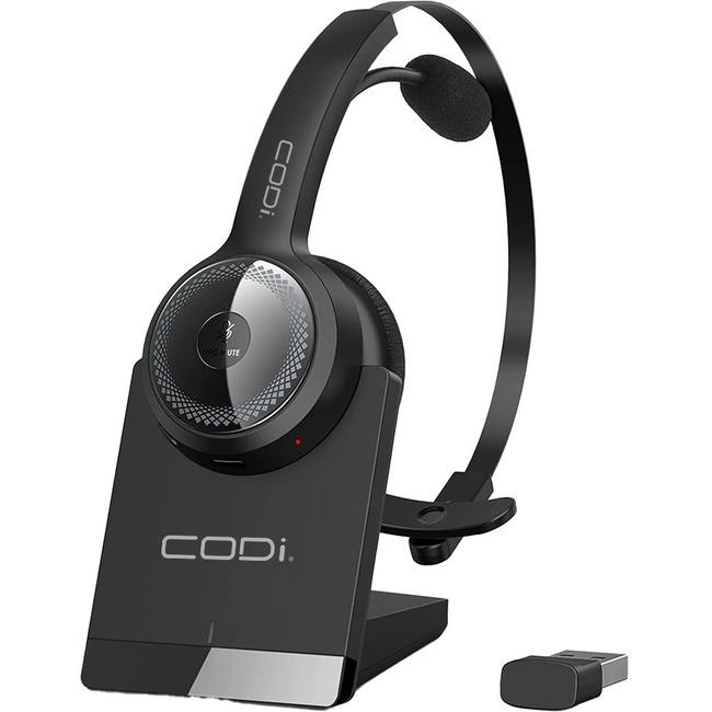 CODi Claro Wireless Headset w/ Integrated AI-Powered ENC Microphone Black (A04616)