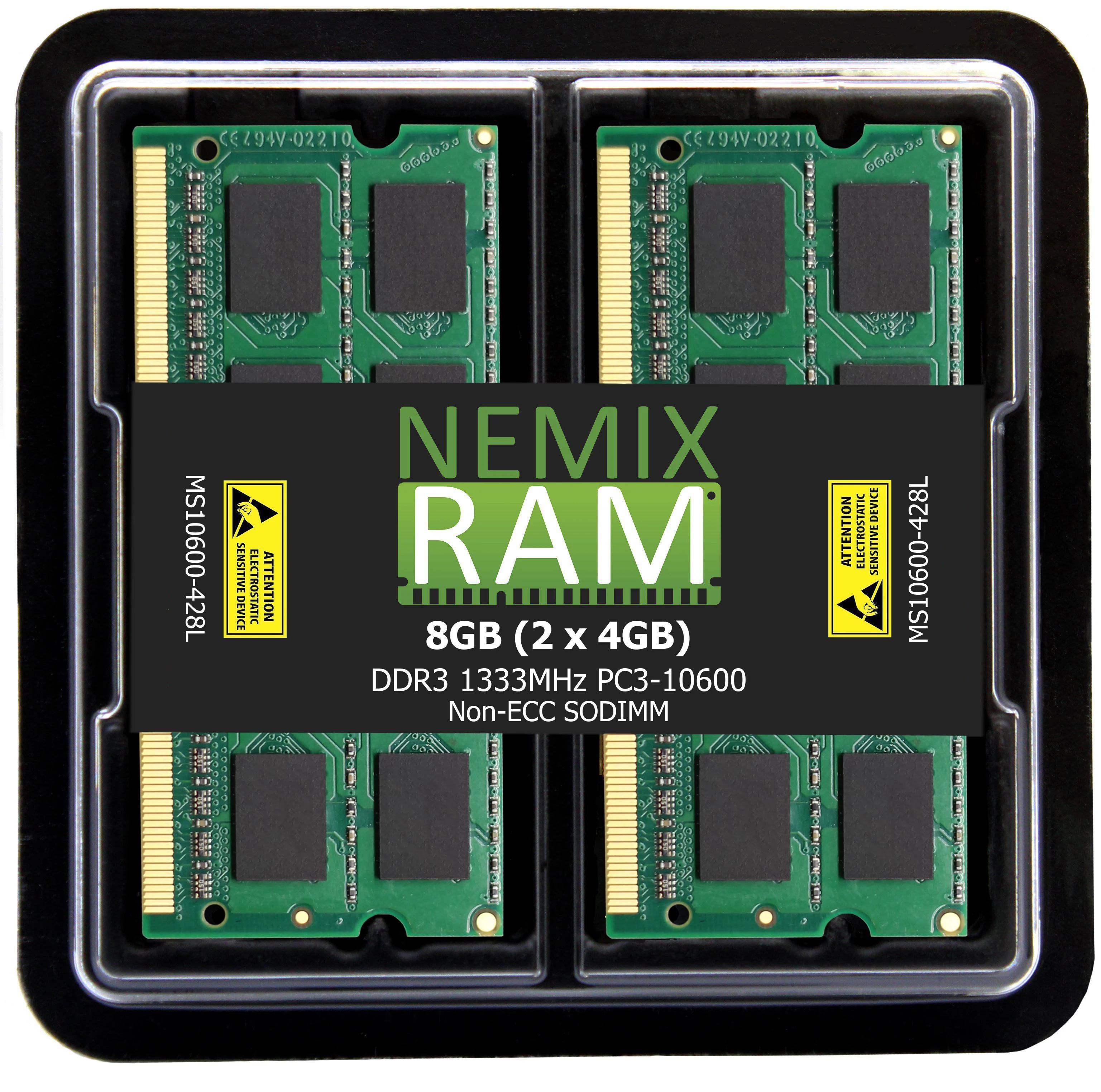 8GB (2x4GB) DDR3 1333 (PC3 10600) SODIMM Laptop Memory RAM