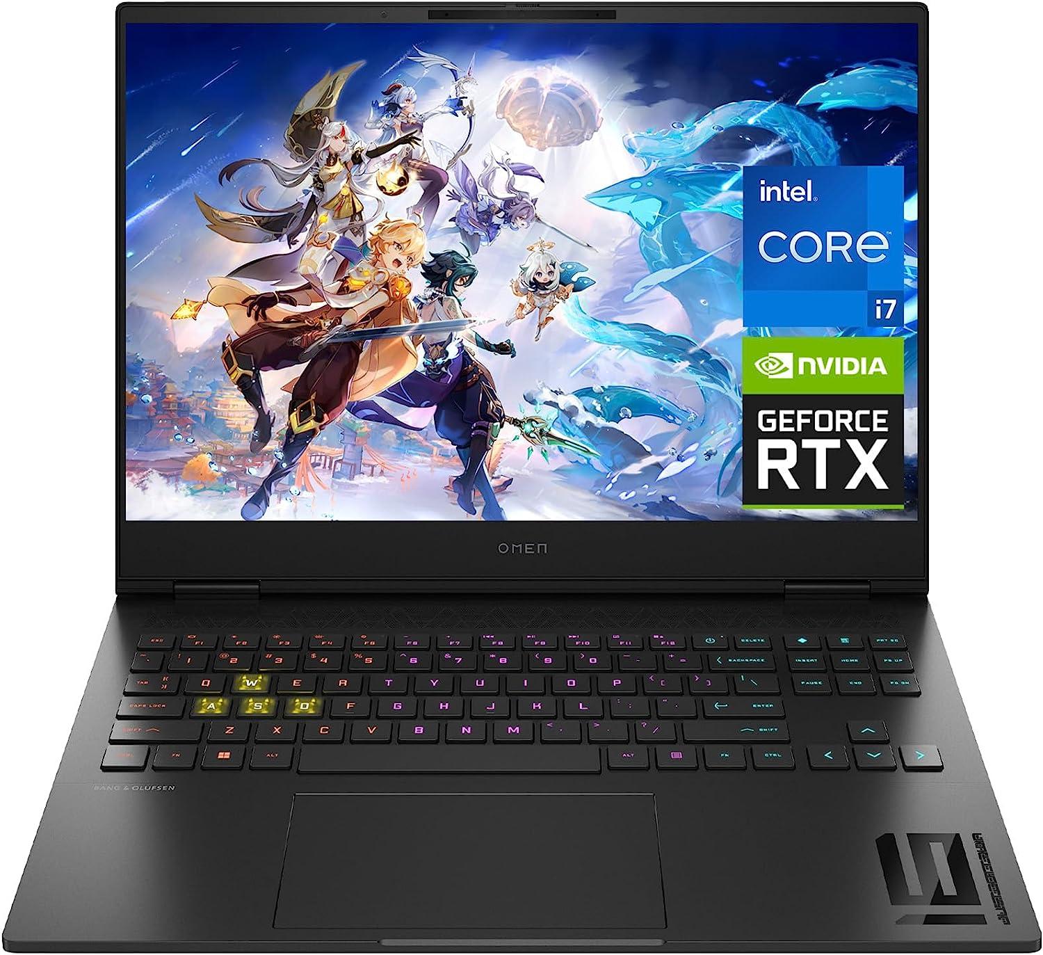 HP OMEN Transcend 16.1″ Gaming Laptop PC, NVIDIA GeForce RTX 4060, Intel i7-13700HX, Refined 1080p IPS, HD Webcam (16-u0010nr).,Black