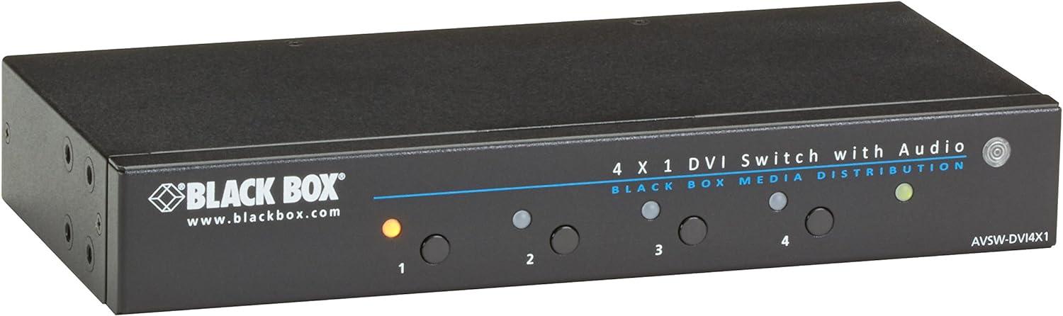 Black Box 4×1 DVI Switch with Audio