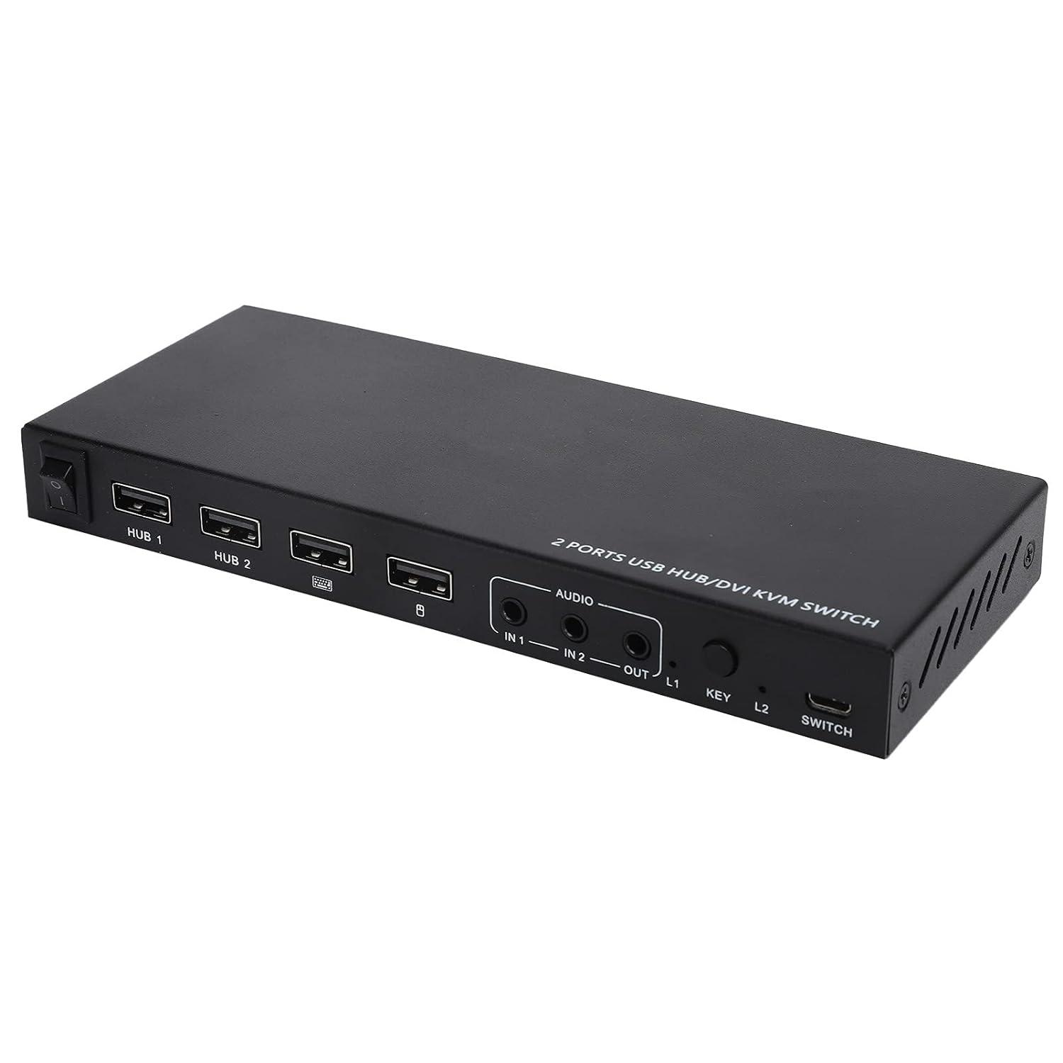 KVM Switch AMKVM201D: Поддержка 4K UltraClear HDMI для одновременного подключения 2 ПК