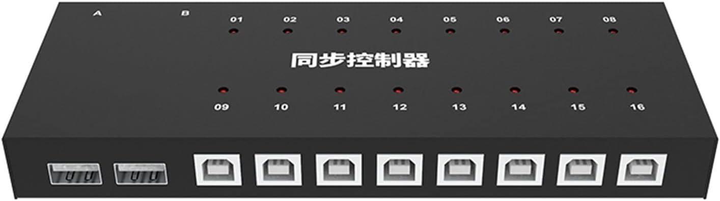 GUODDM 4/8/16 Ports USB Synchronizer DNF Keyboard Mouse USB Shared Display Synchronization Controller KVM Switcher, USB2.0 Full Speed Technology 12Mbps Controller, for Windows/Linux (Size : 16 Ports)