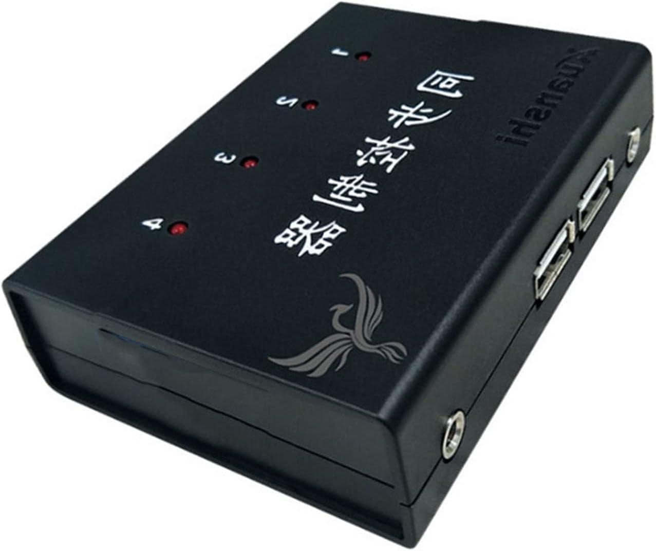 USB Synchronizer/Sharer — 4/8/16/32 Port Computer Synchronizer, DNF Brush Gold Keyboard and Mouse Synchronizer, Plug and Play Black Controller, Game Controller for Multiple PCs ( Size : 4 ports )