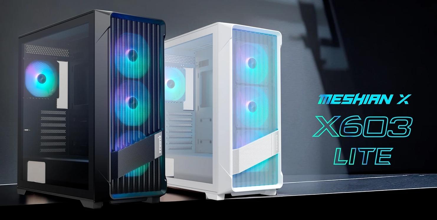 Корпус Raidmax MESHIAN X603 Mid Tower для игрового ПК с ARGB подсветкой (Белый)