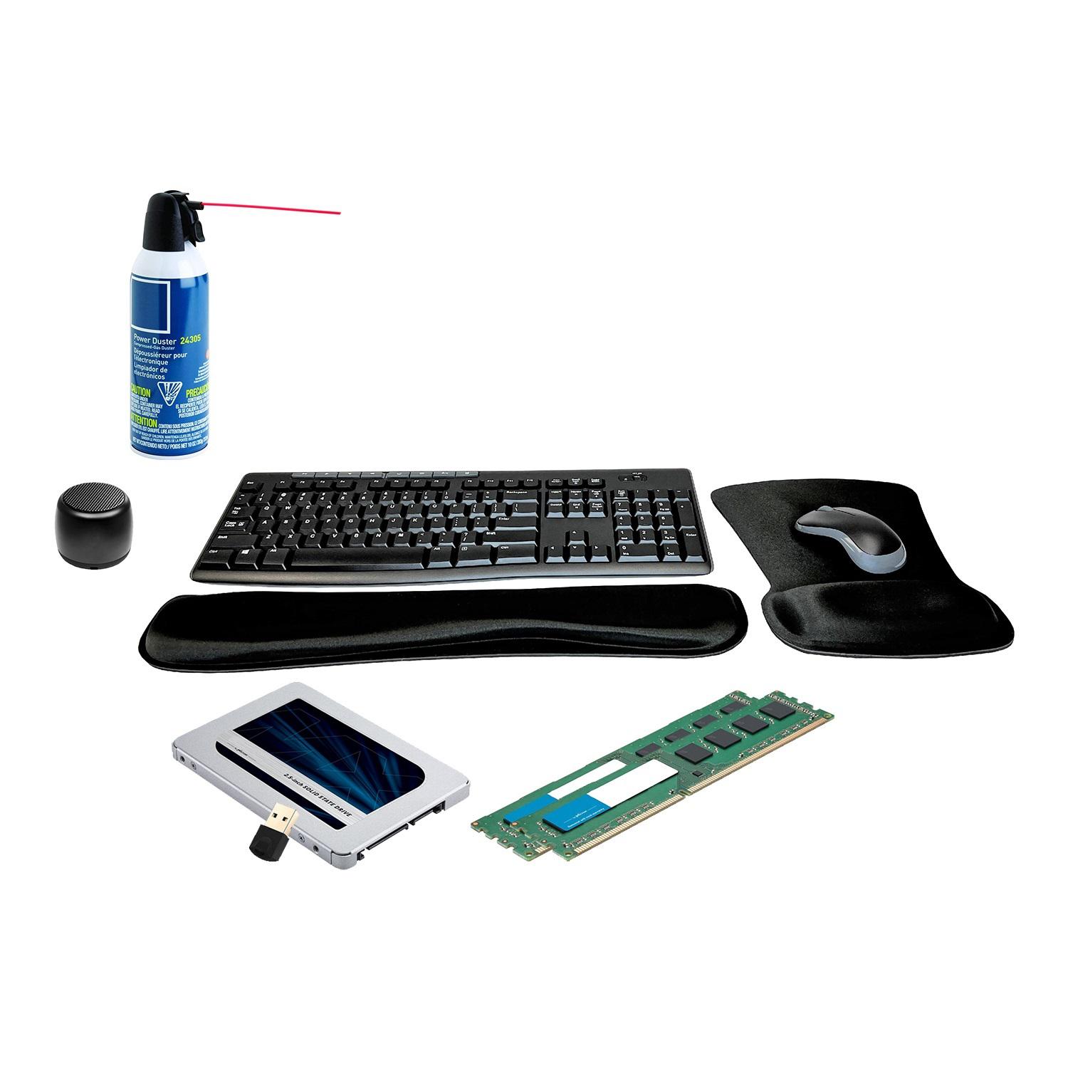 Micron 500GB SSD Storage Upgrade for OptiPlex 9020 Desktop, SFF, MT, USFF  Modernize & Speed Up PC Setup Bundle with Faster 8GB Memory, Micro Speaker, MK270 Wireless Keyboard & Mouse & Gel Mouse Pads