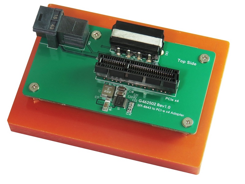 Адаптер Mini SAS HD (SFF-8643) в PCIe 4 Lanes Slot