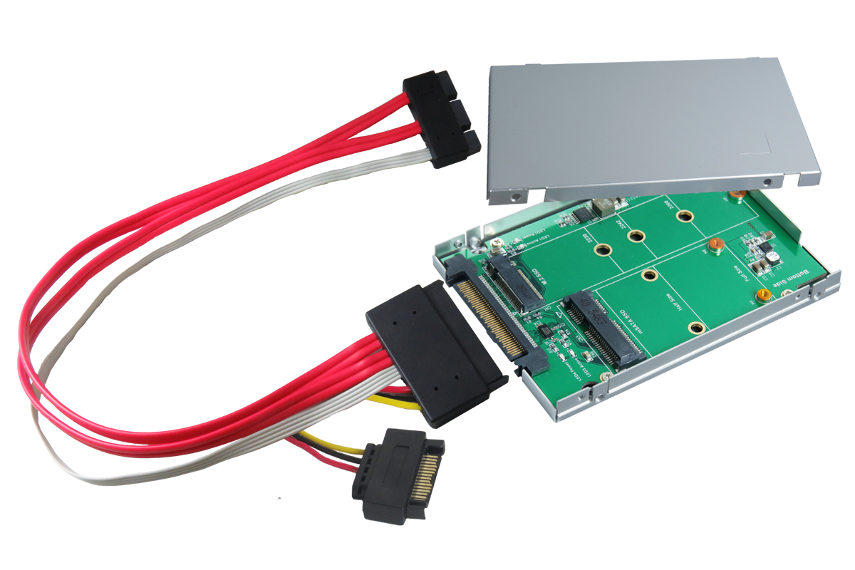 Innocard BU285F U.2 (SFF-8639) to M.2 NVMe SSD Coverter & SATA Express to M.2 (SATA Interface) SSD & mSATA SSD Converter with 2.5″ Aluminum Enclosure