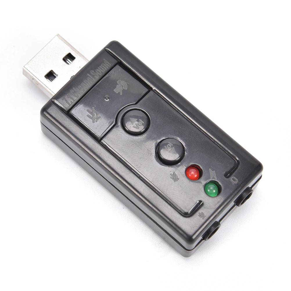 Внешняя звуковая карта 7.1 USB 2.0 — Адаптер для наушников и колонок
