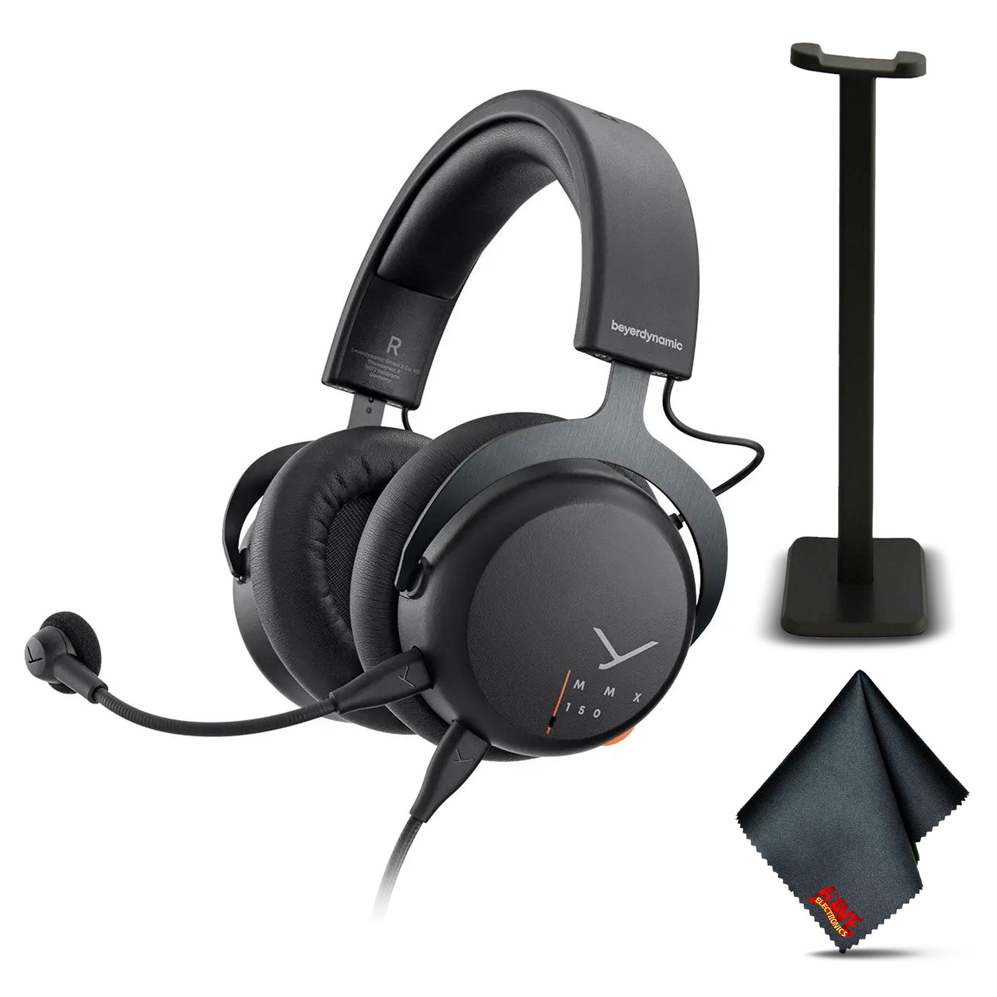 Beyerdynamic MMX 150 Gaming Headset (Black) Bundle with Headphone Stand