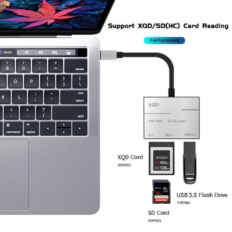 LUOM XQD Card Reader  USB 3.0 XQD Memory Card Reader High Speed Camera Computer OTG Adapter for Sony G Series Lexar XQD