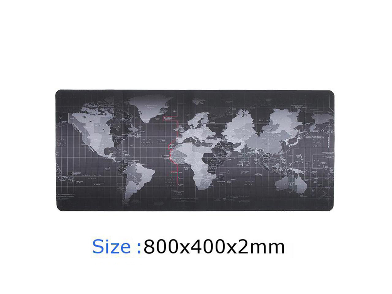 World Map Professional Gaming Mouse Pad Non-Slip Rubber Base,Anti-Fray Stitched Edges,Waterproof Mousepad,Laptop Large Desk Pad,Computer Keyboard and Mice Combo Pads Mouse Mat 31.5″ X 15.8″