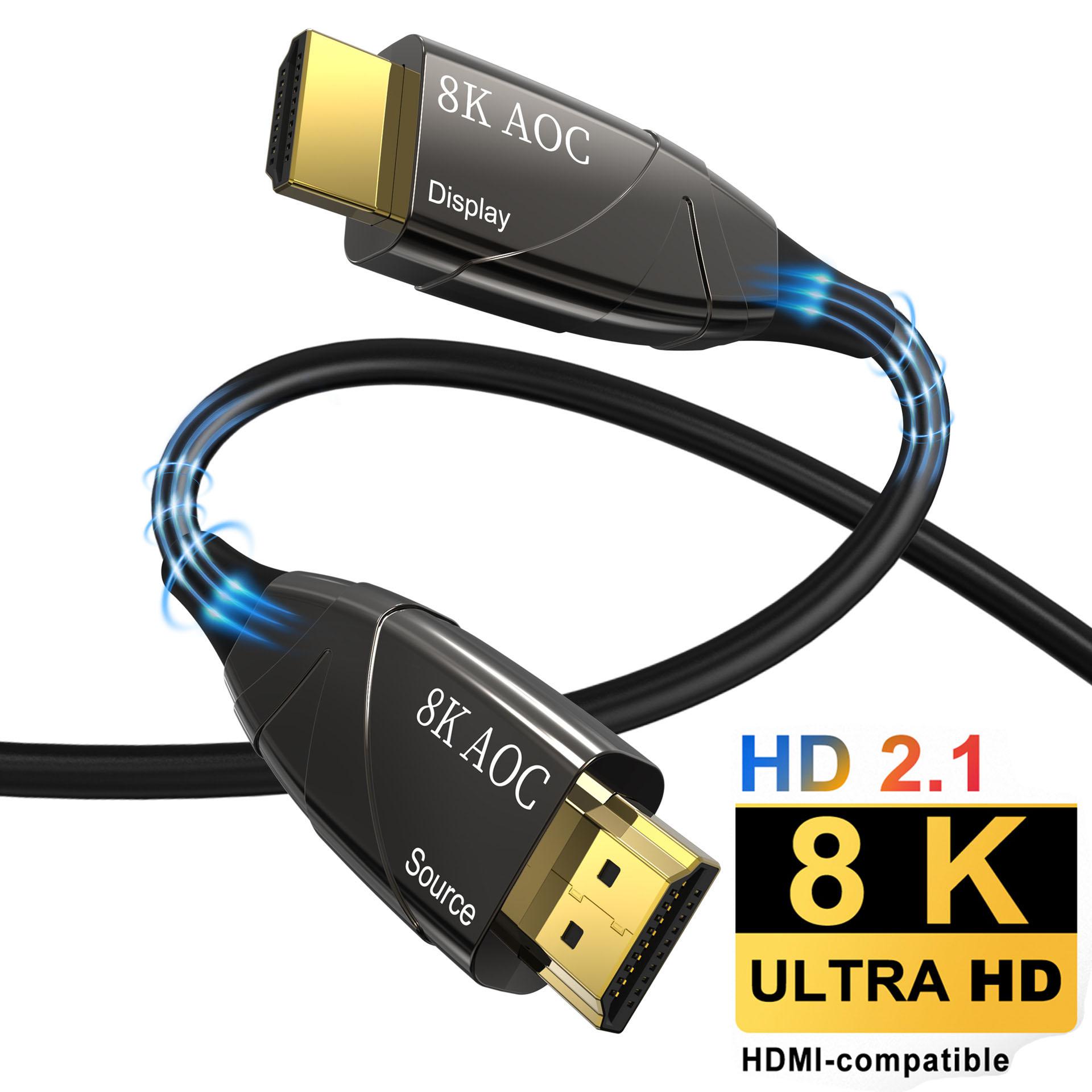 Кабель HDMI 8K 2.1 LUOM 48Gbit/s 100FT (30м) с оптоволокном AOC