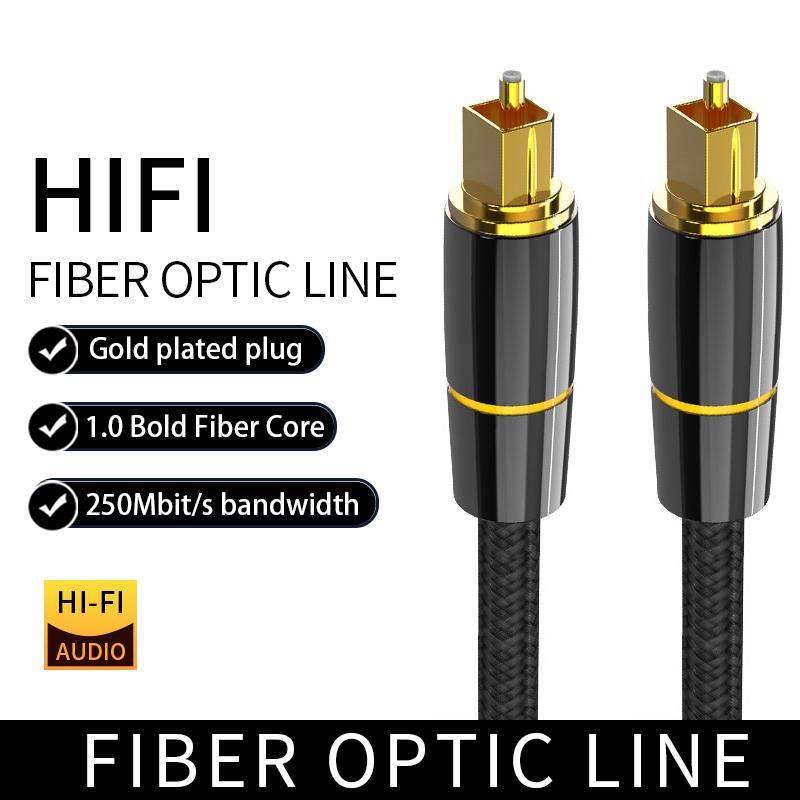 Digital Optical Audio Cable,LUOM Fiber Optic Cable(30ft,Black), Gold-Plated Toslink Optical Cable, Spdif Cable Compatible with Sound Bar, TV, PS4, Xbox, Samsung, Vizio, Bose & More
