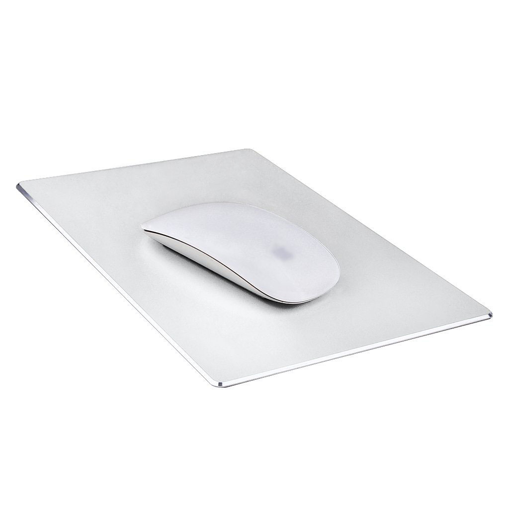 Aluminum mouse pad Strong sensitivity for mouse, 8.66″x7.08″x0.08″,Non-slip Base,Resistant to dirt,Easy to clear mouse pad with Micro Sand Blasting Aluminum Surface for Fast and Accurate Control