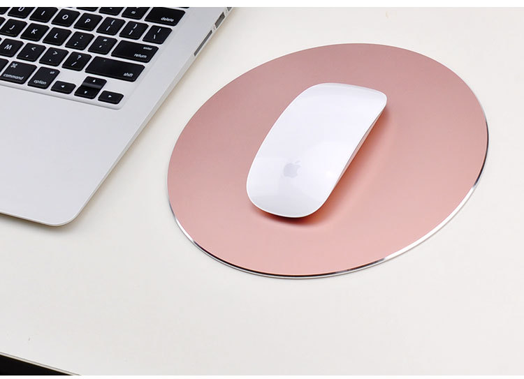 Aluminum mouse pad Strong sensitivity for mouse,Round 8.66″x8.66″x0.08″,Non-slip Base,Resistant to dirt,Easy to clear,mouse pad with Micro Sand Blasting Aluminum Surface for Fast and Accurate Control