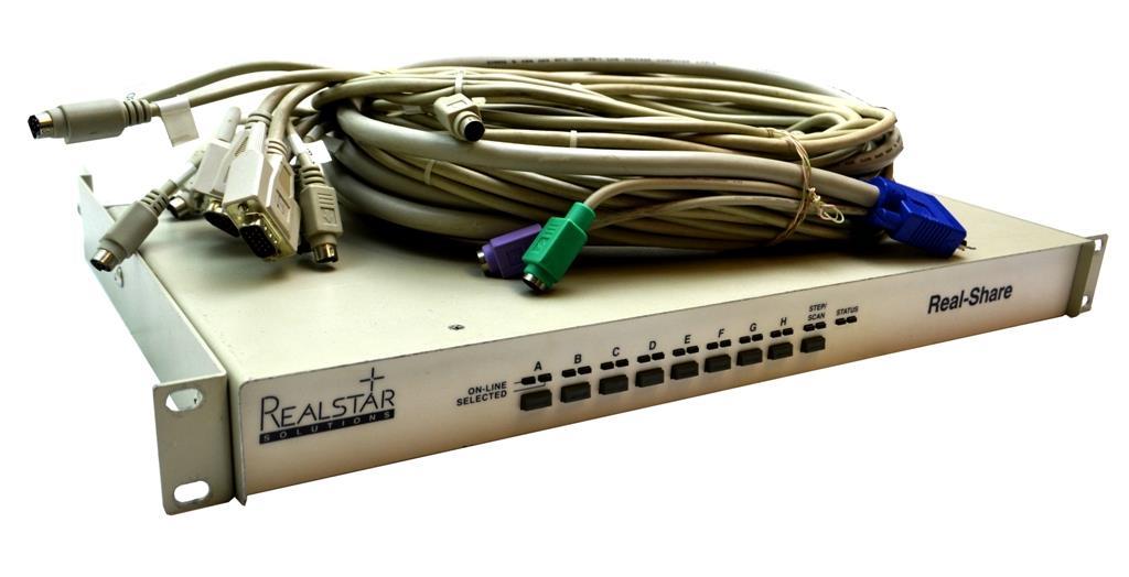 520-119 E AV-8 Native Realstar 900-040 REAL-SHARE Multi KVM Switch W/ Cables USA Network Switches & Management
