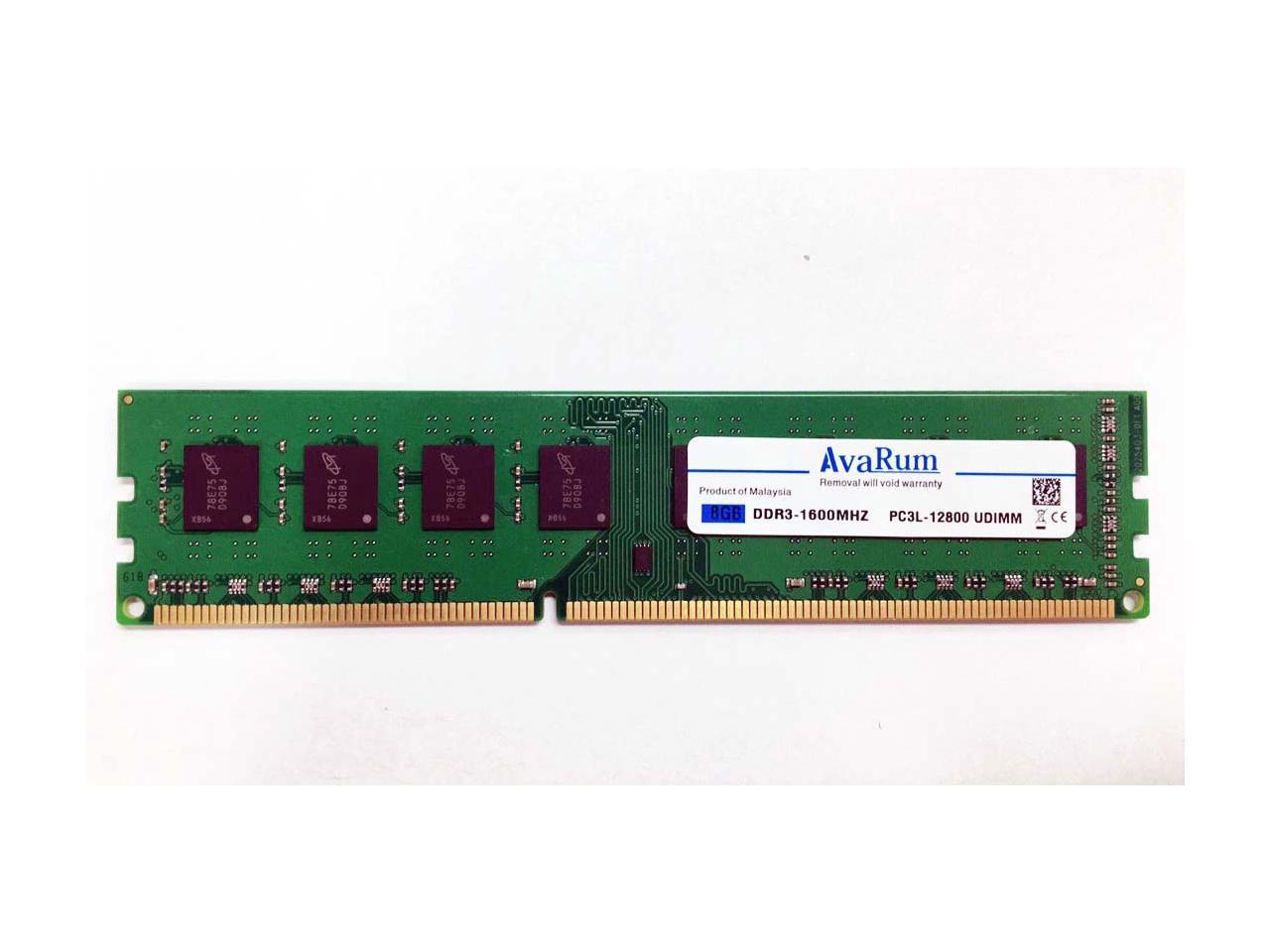 Avarum Ram 8GB 240p PC3-12800 CL11 16c 512×8 DDR3-1600 2Rx8 1.35V UDIMM