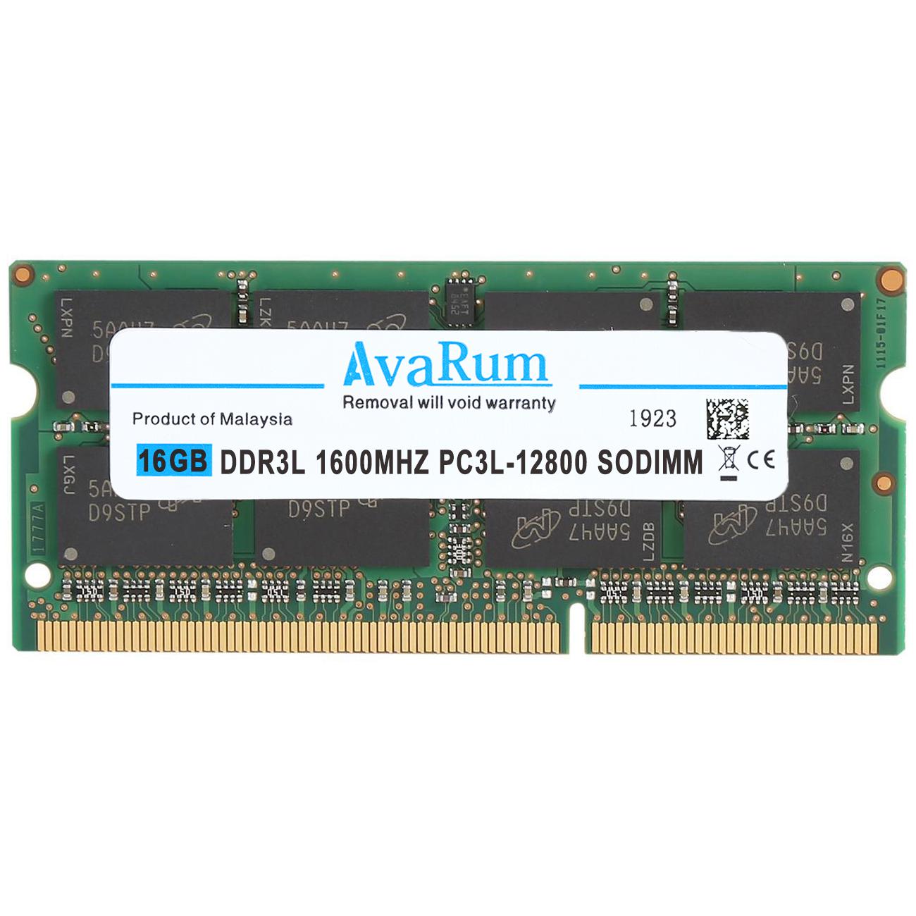 Avarum RAM equal to 16GB 204-Pin DDR3 SO-DIMM DDR3L 1600 (PC3L 12800) Laptop Memory Model CT204864BF160B