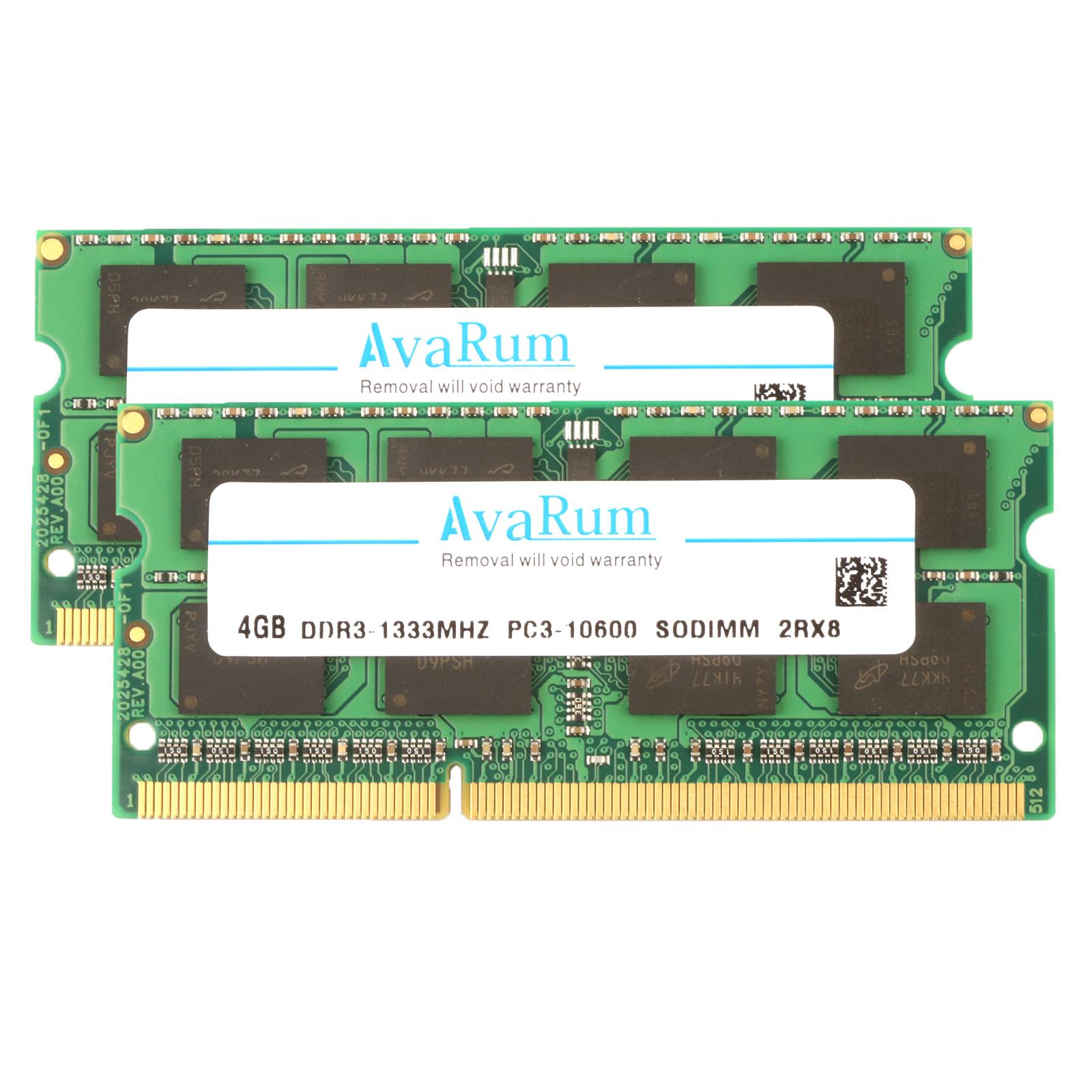 Avarum RAM equal to 8GB (2 x 4GB) 204-Pin DDR3 SO-DIMM DDR3 1333 (PC3 10600) Memory for Apple Model CT2K4G3S1339M