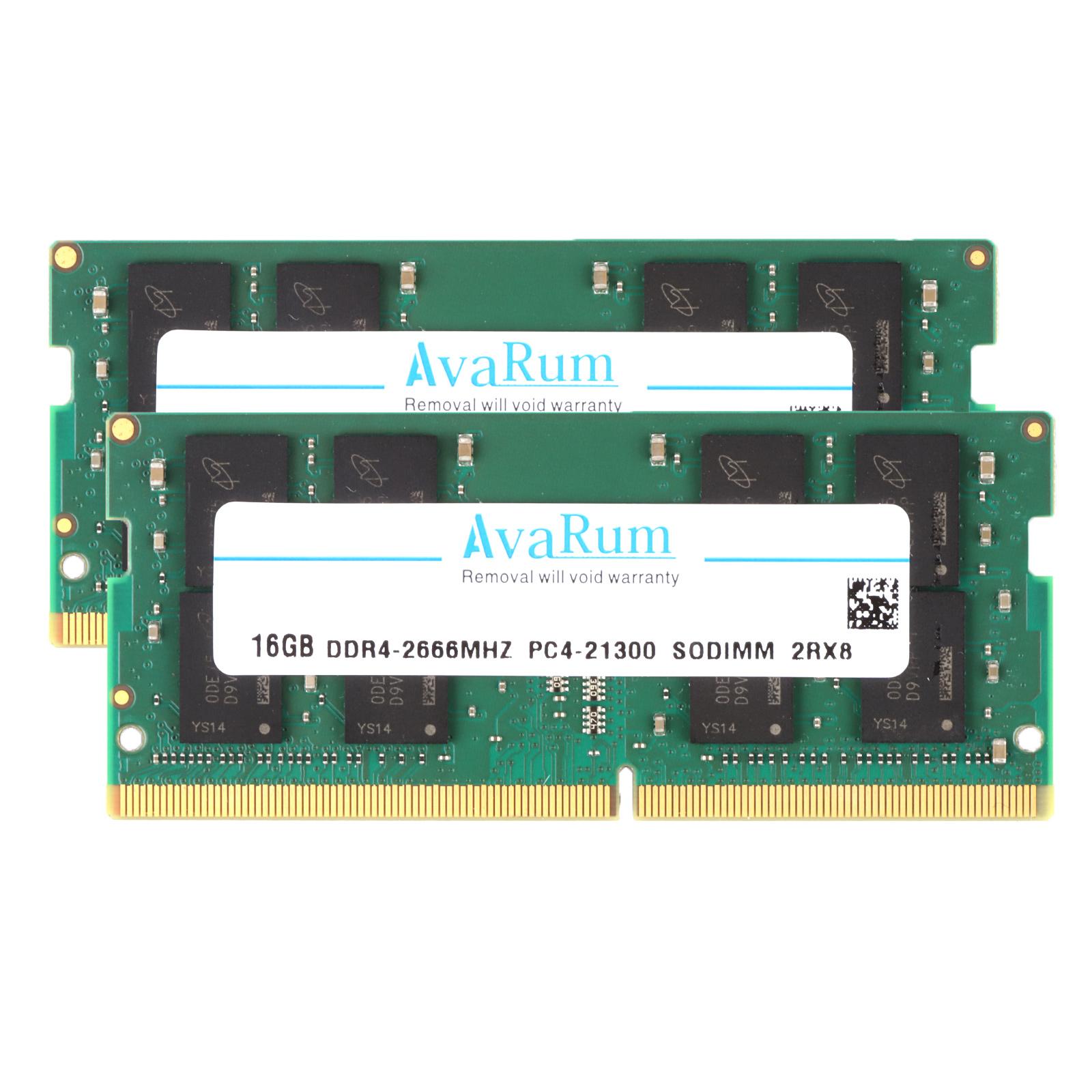 Avarum RAM equal to 32GB (2 x 16GB) 260-Pin DDR4 SO-DIMM DDR4 2666 (PC4 21300) Memory for Apple Model CT2K16G4S266M