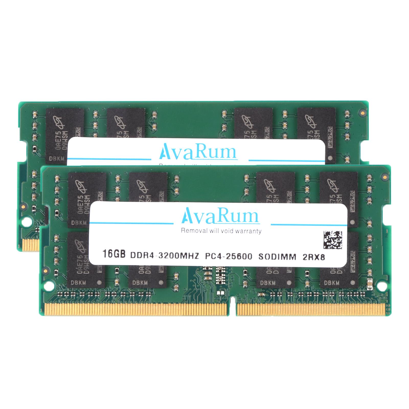 Avarum RAM equal to 32GB (2 x 16GB) 260-Pin DDR4 SO-DIMM DDR4 3200 (PC4 25600) Laptop Memory Model CT2K16G4SFD832A