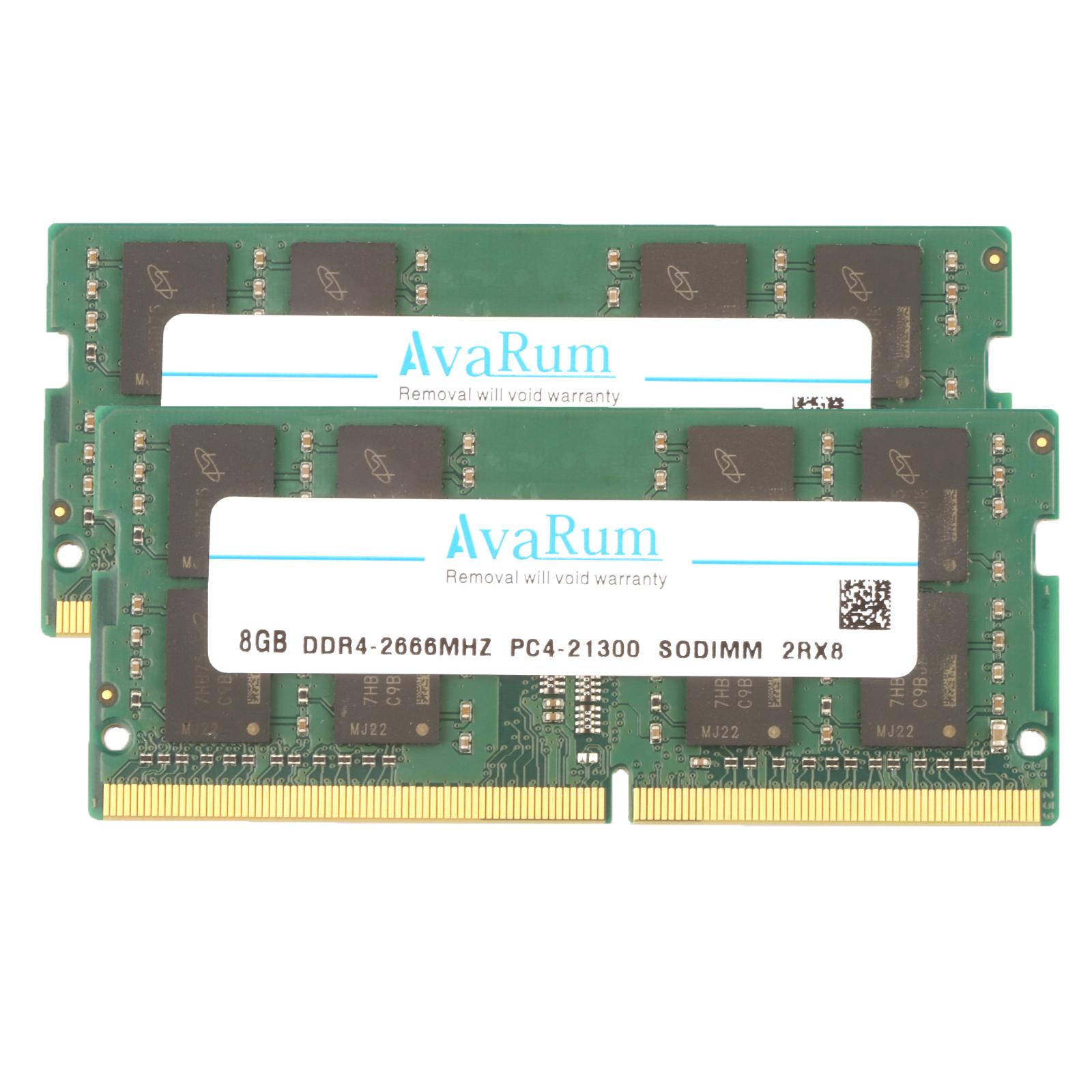Avarum RAM equal to 16GB (2 x 8GB) 260-Pin DDR4 SO-DIMM DDR4 2666 (PC4 21300) Laptop Memory Model CT2K8G4SFRA266