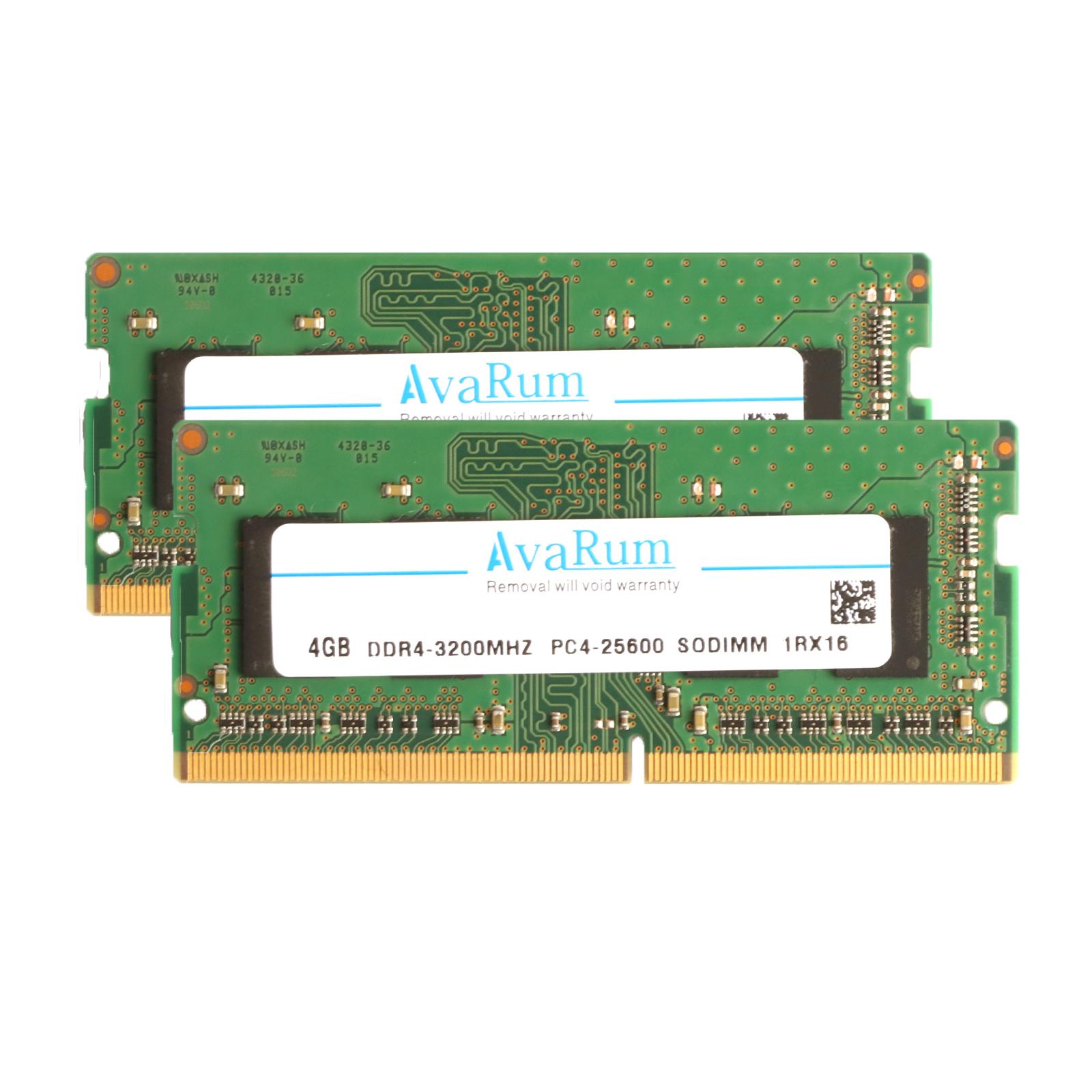 Avarum RAM equal to 8GB (2 x 4GB) 260-Pin DDR4 SO-DIMM DDR4 3200 (PC4 25600) Laptop Memory Model CT2K4G4SFS632A