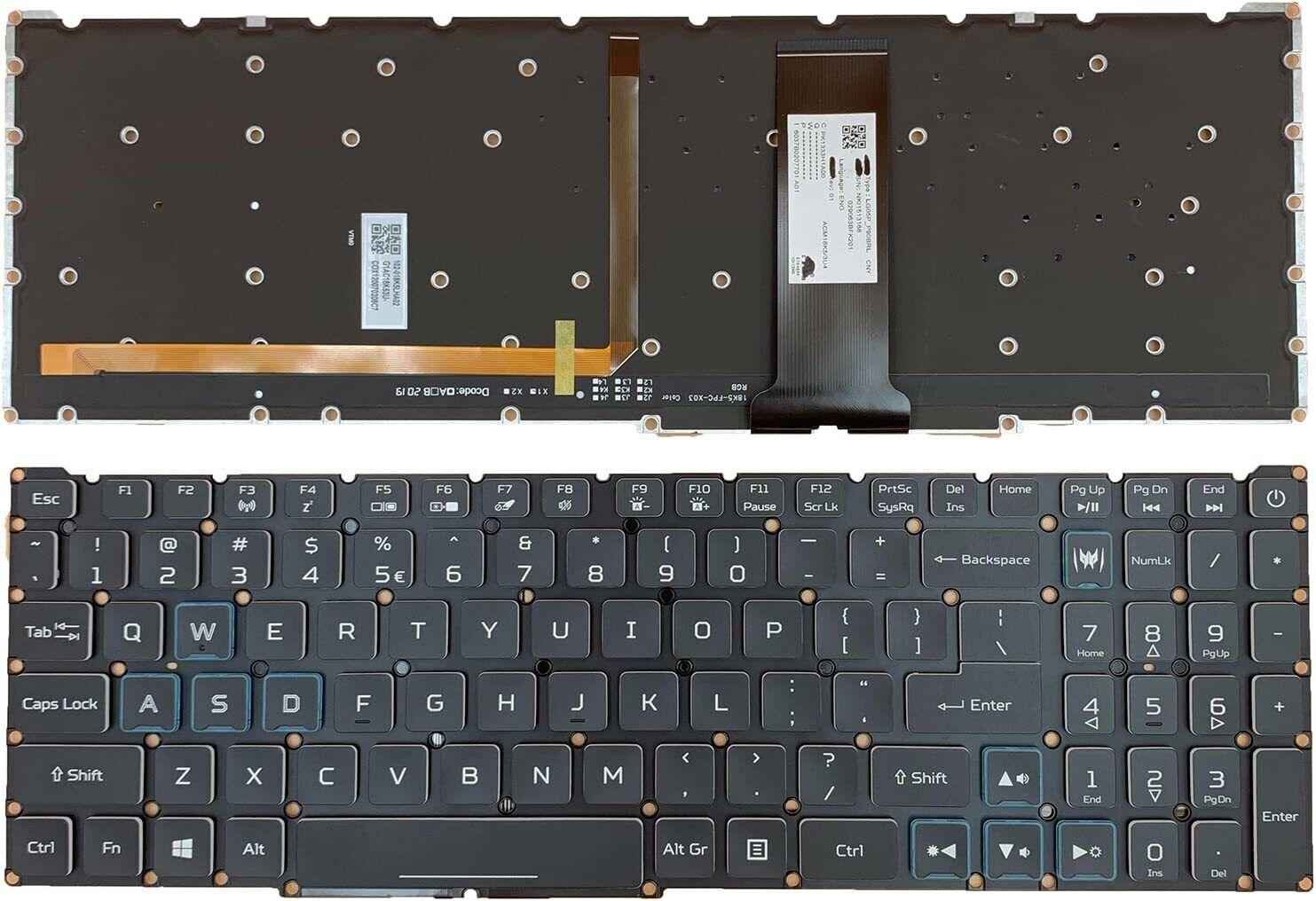 replacement keyboard for Acer Helios 300  PH315-53-79CQ PH315-53-781R US RGB Backlit