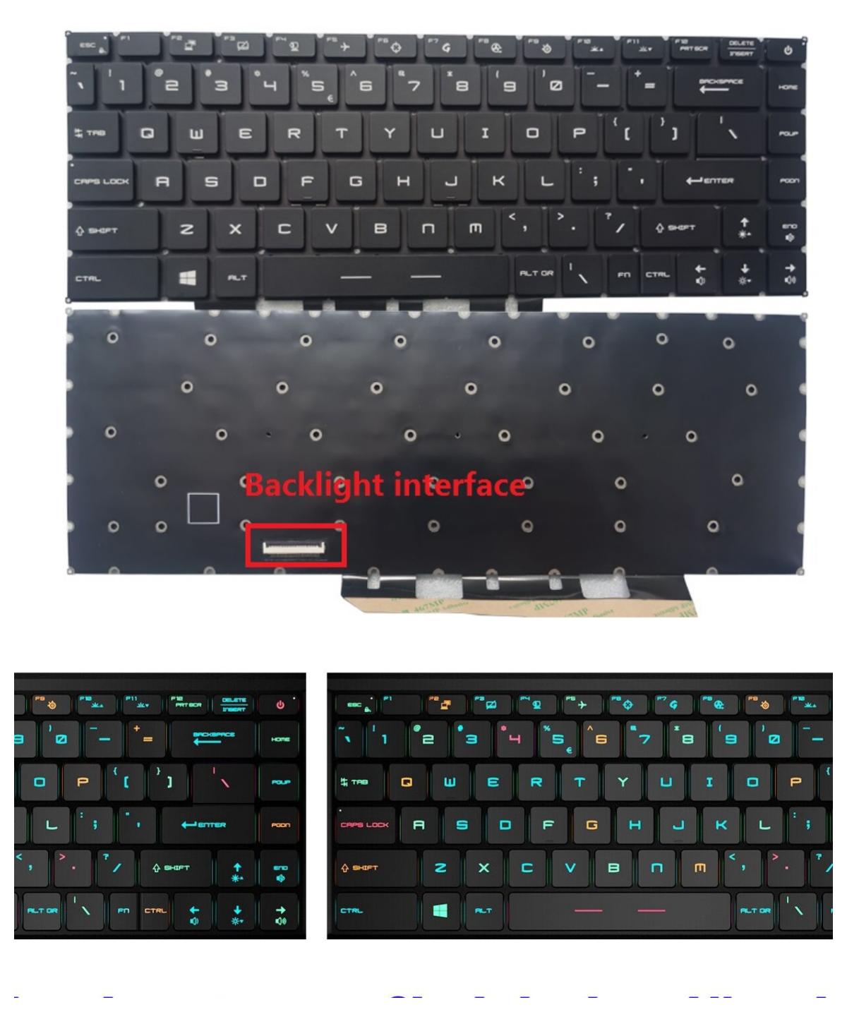 replacement keyboard for MSI MoDErn14  GS66 GP66 P66 Stealth MS-16V1 MS-14C1 14C2 US RGB