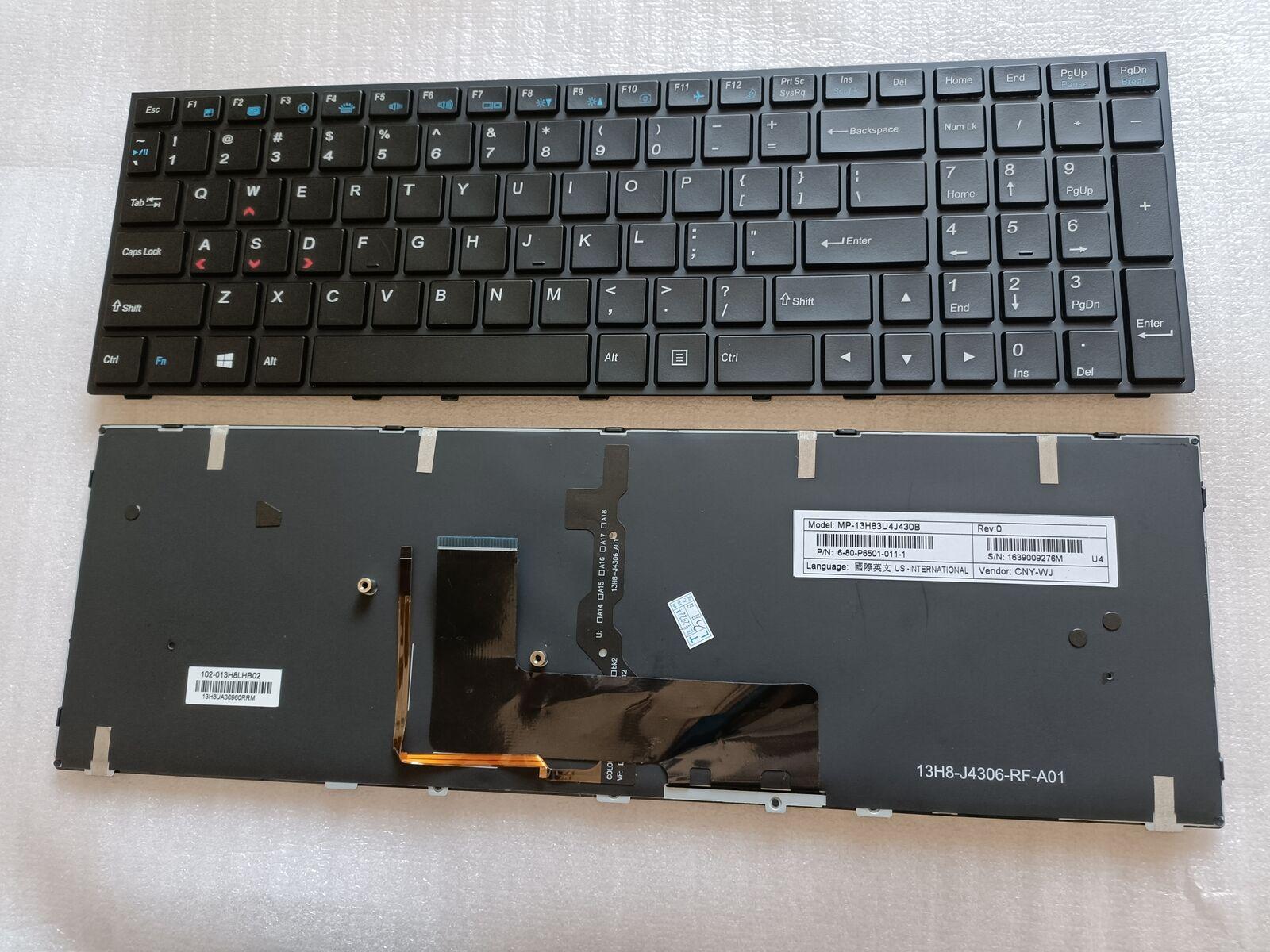 replacement keyboard for  Clevo  US English  Backlit MP-13H83USJ4306 6-08-P6500-012-1