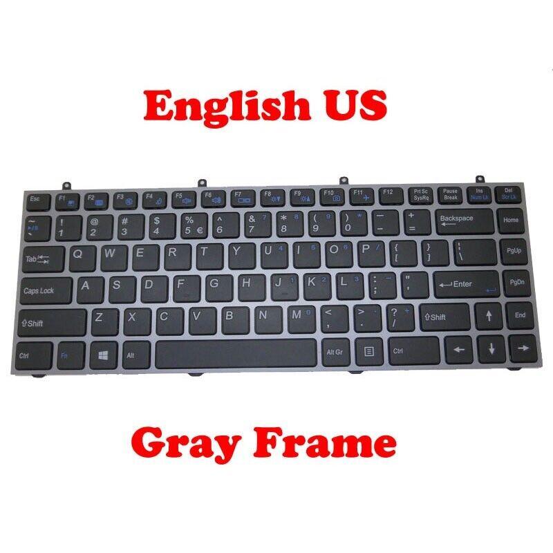 English Keyboard For CLEVO W230ST MP-13C23USJ430 6-80-W2300-013-1 Gray color Frame