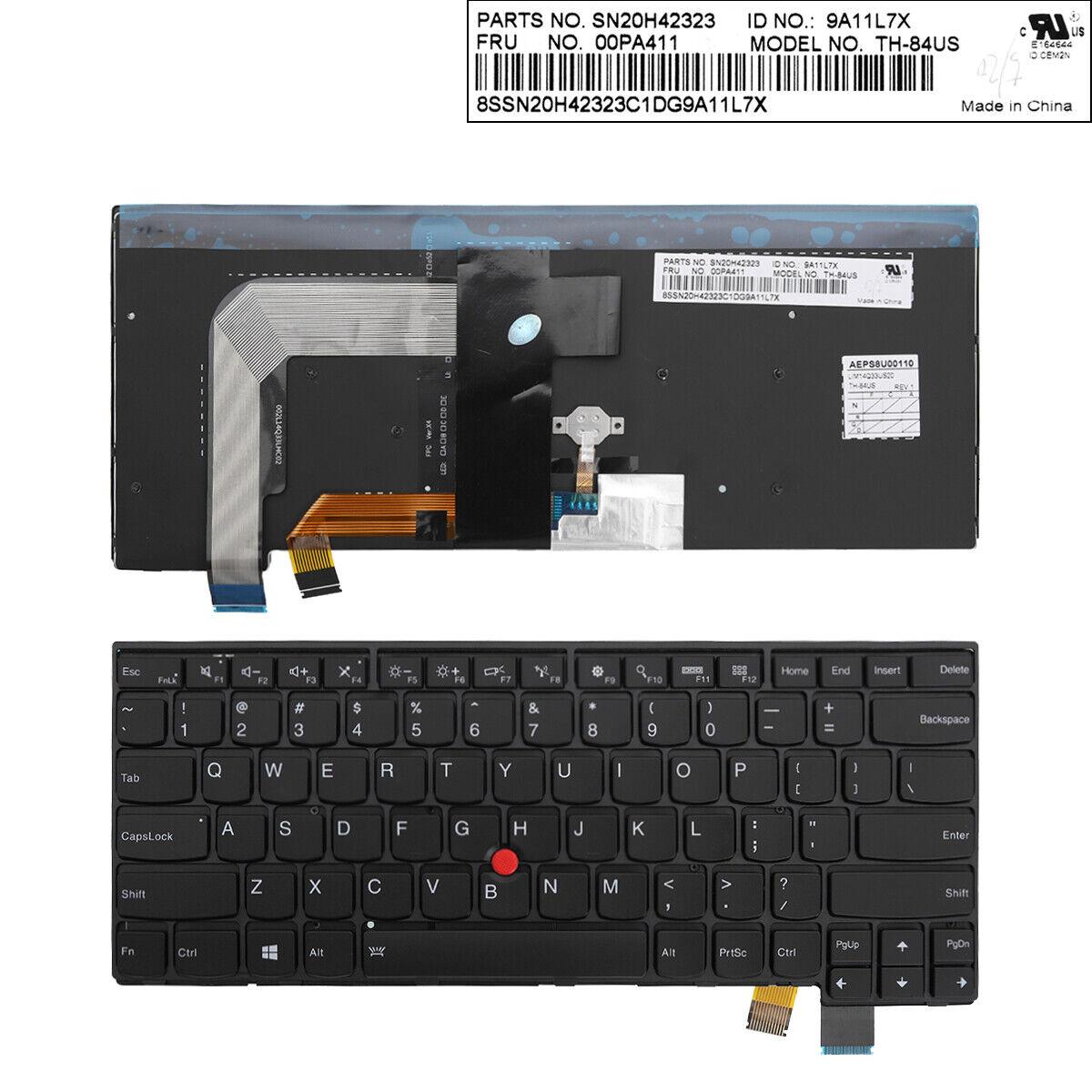 US Keyboard for ThinkPad T460S T470S BLACK Backlit For Win8 00PA411 SN20H42323