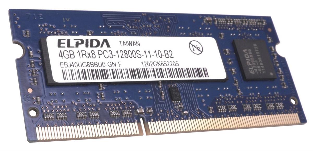 ELPIDA 4GB DDR3 1600MHZ 204-PIN LAPTOP MEMORY EBJ40UG8BBU0-GN-F