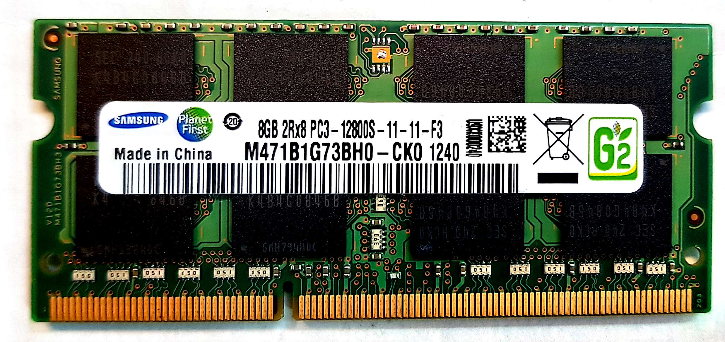 SAMSUNG 8GB 204-Pin DDR3 SO-DIMM DDR3 1600 (PC3 12800) Laptop Memory Model M471B1G73BH0-CK0