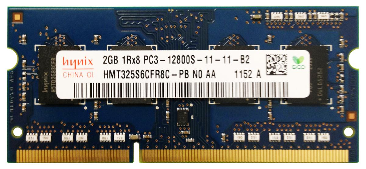 Hynix 2GB 204-Pin DDR3 SO-DIMM DDR3 1600 (PC3 12800) Laptop Memory Model HMT325S6CFR8C-PB