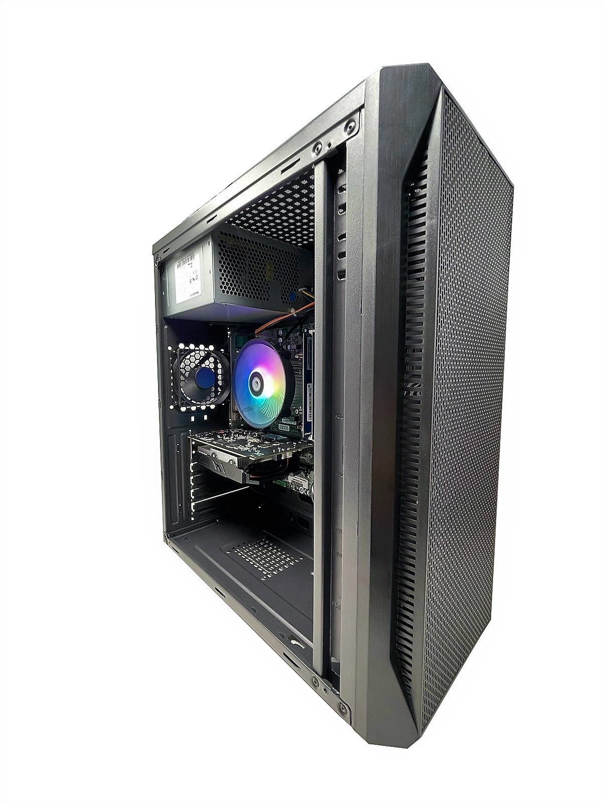 Odyssey Essentials 2024 Mid Tower Custom Gaming PC, RGB CPU fan, Intel Core i5-4570 3.2GHz, 16GB RAM, 1TB SSD, GeForce GTX 1660, WiFi, Windows 10