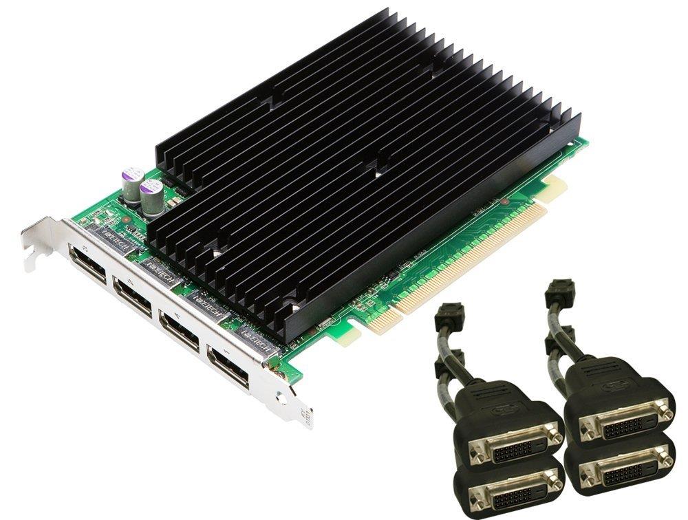 NVIDIA Quadro NVS 450 by PNY 512MB GDDR3 PCI Express Gen 2 x16 Quad DisplayPort or DVI-D SL Profesional Business Graphics Board, VCQ450NVS-X16-DVI-PB